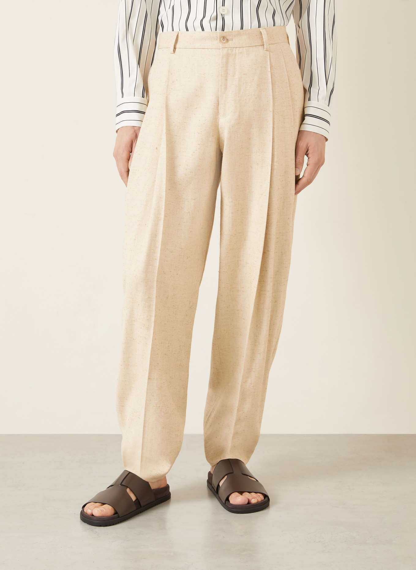 DOLCE & GABBANA Anzughose Slim Fit: S8230 MELANGE BIANCHI-BEIG