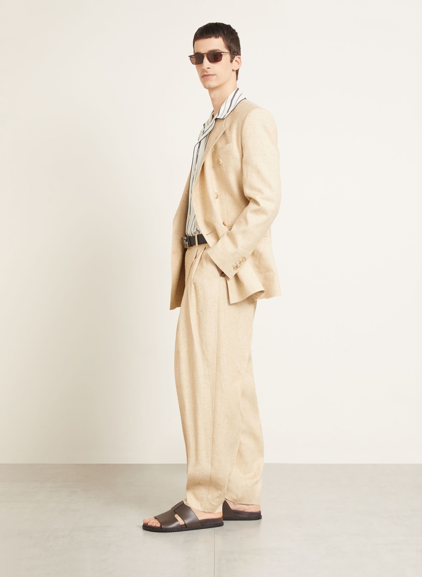 DOLCE & GABBANA Anzughose Slim Fit: S8230 MELANGE BIANCHI-BEIG