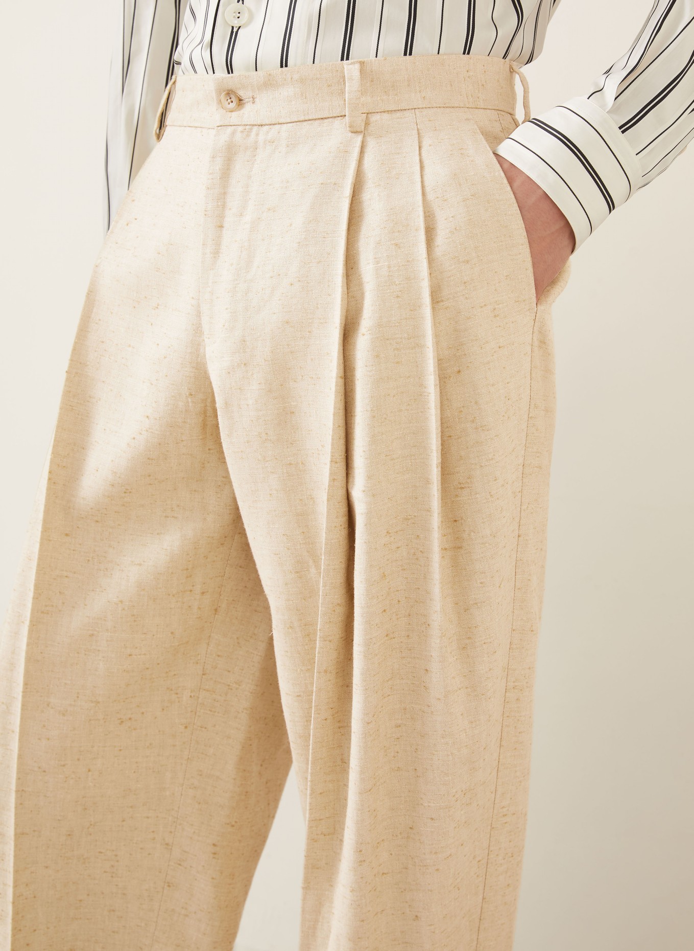 DOLCE & GABBANA Anzughose Slim Fit: S8230 MELANGE BIANCHI-BEIG