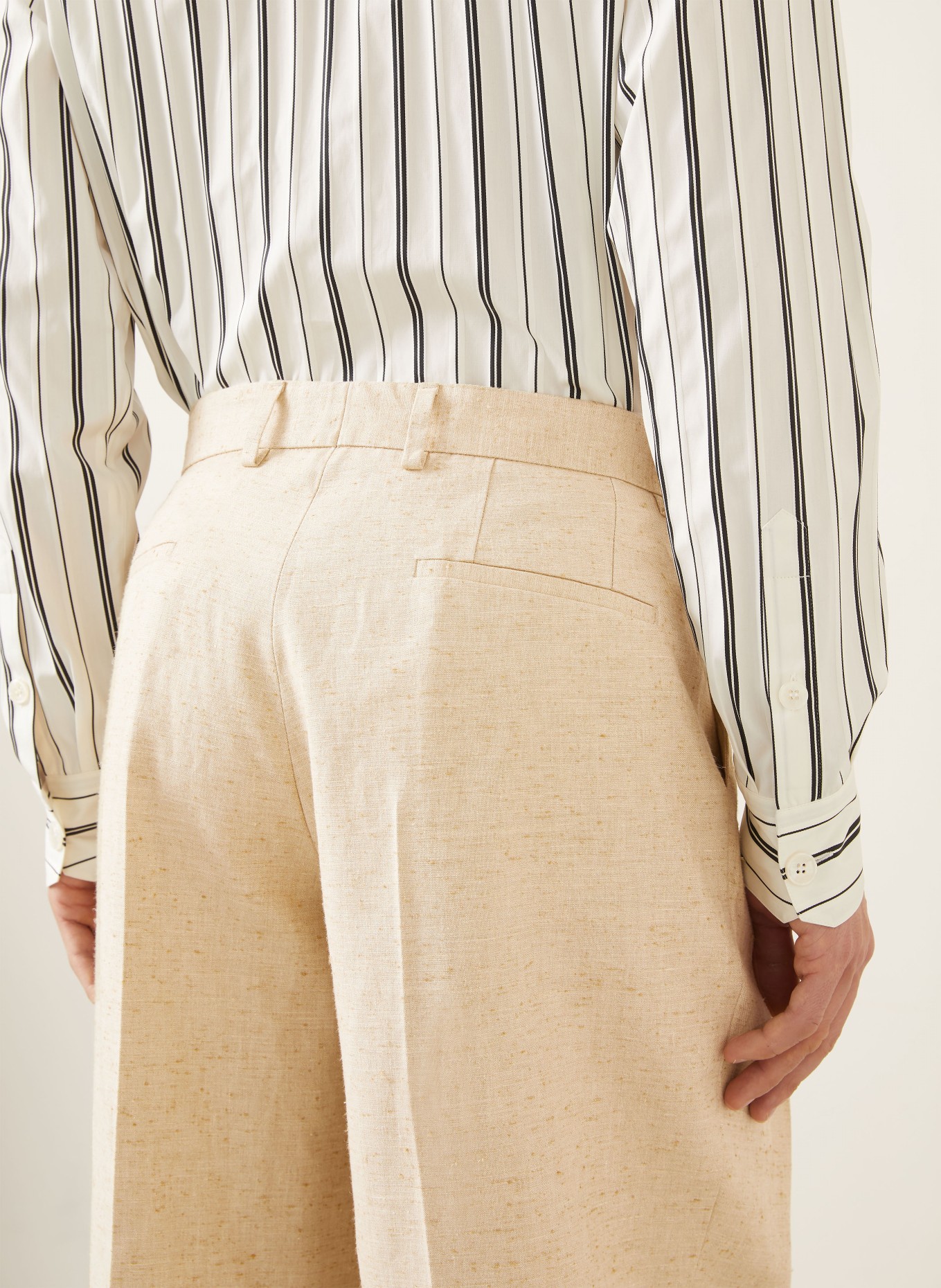 DOLCE & GABBANA Anzughose Slim Fit: S8230 MELANGE BIANCHI-BEIG