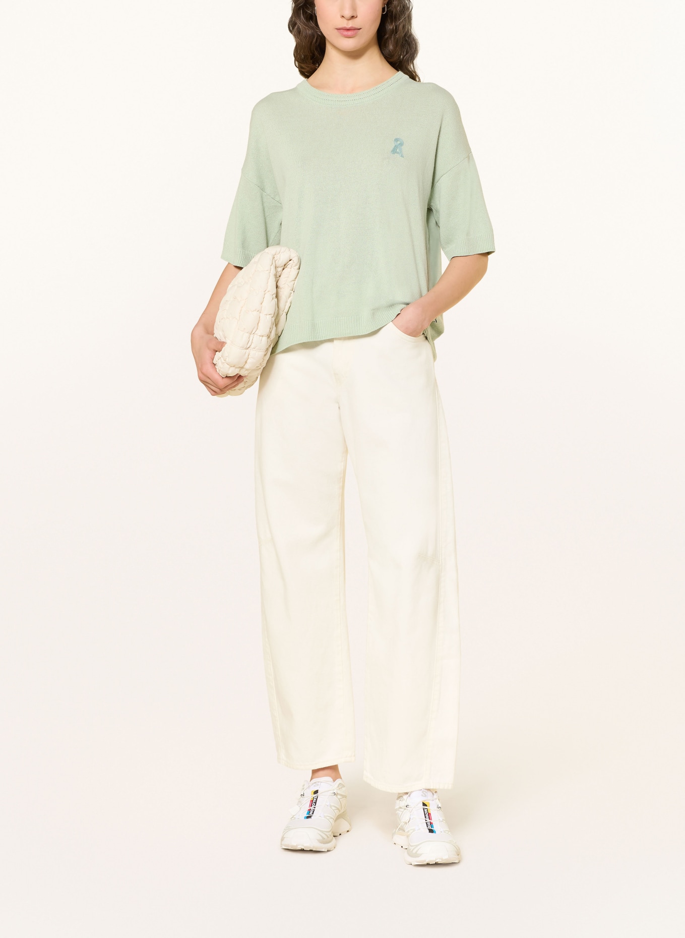 ARMEDANGELS Sweter z lnu z rękawami 3/4: JASNOZIELONY