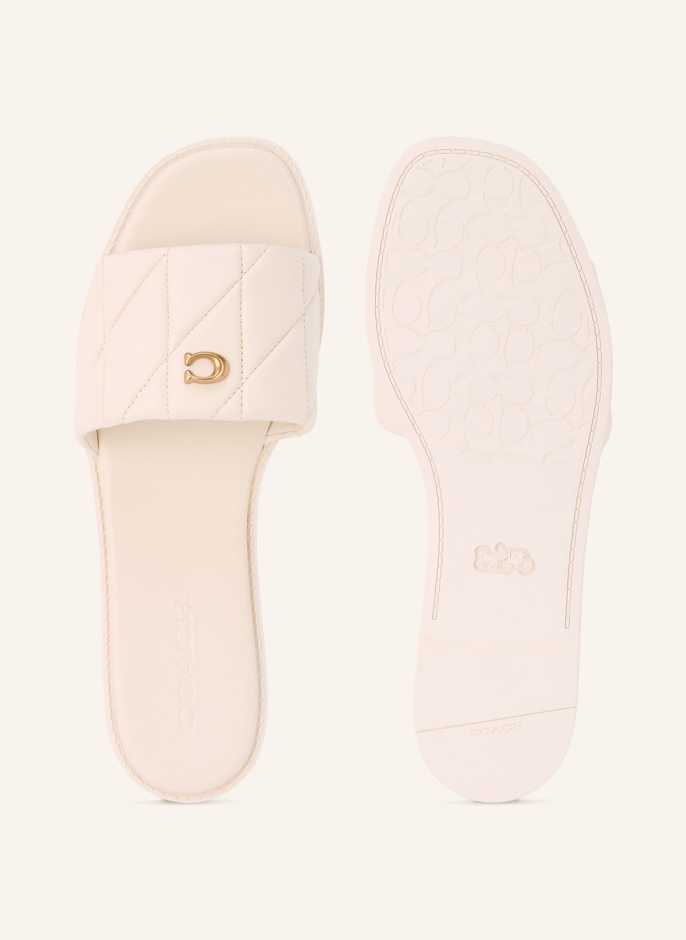 COACH Pantoletten HOLLY: CREME / GOLD