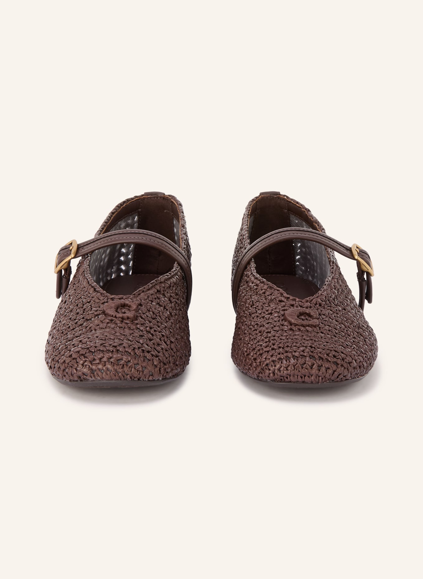 COACH Baleríny Mary Jane: TMAVĚ HNĚDÁ