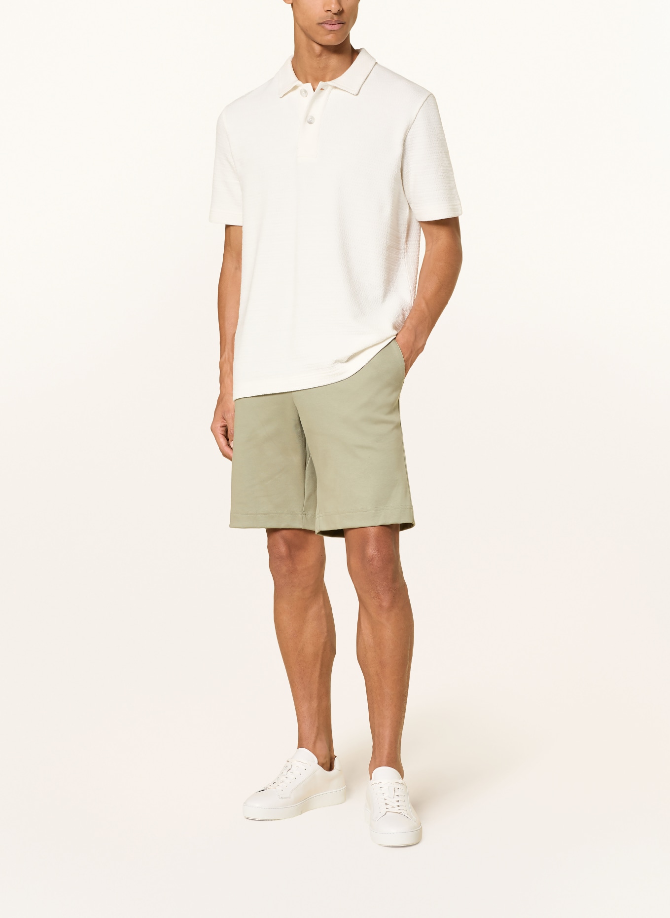DESOTO Regular-Fit Jersey Shorts: LIGHT GREEN