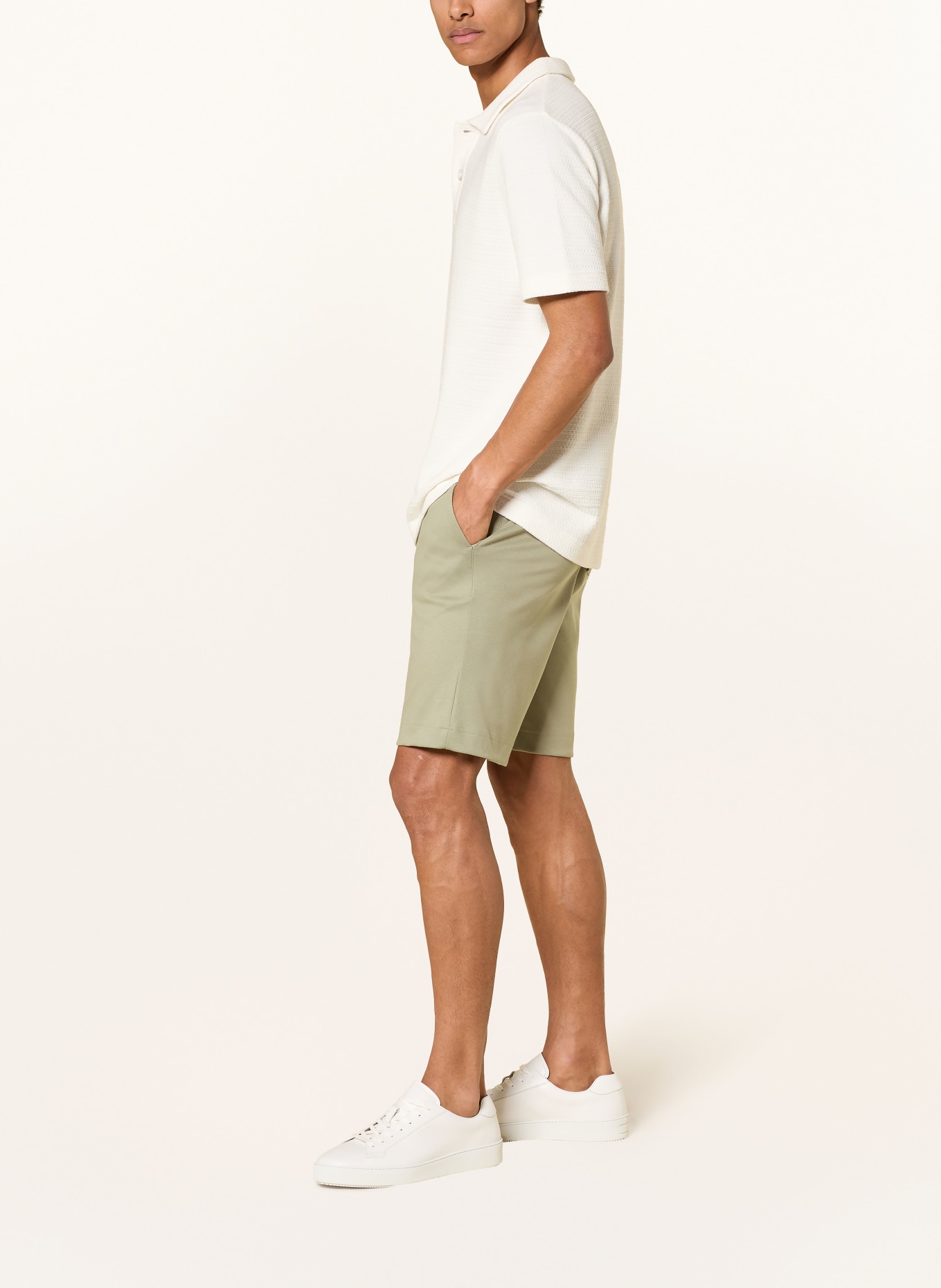DESOTO Regular-Fit Jersey Shorts: LIGHT GREEN
