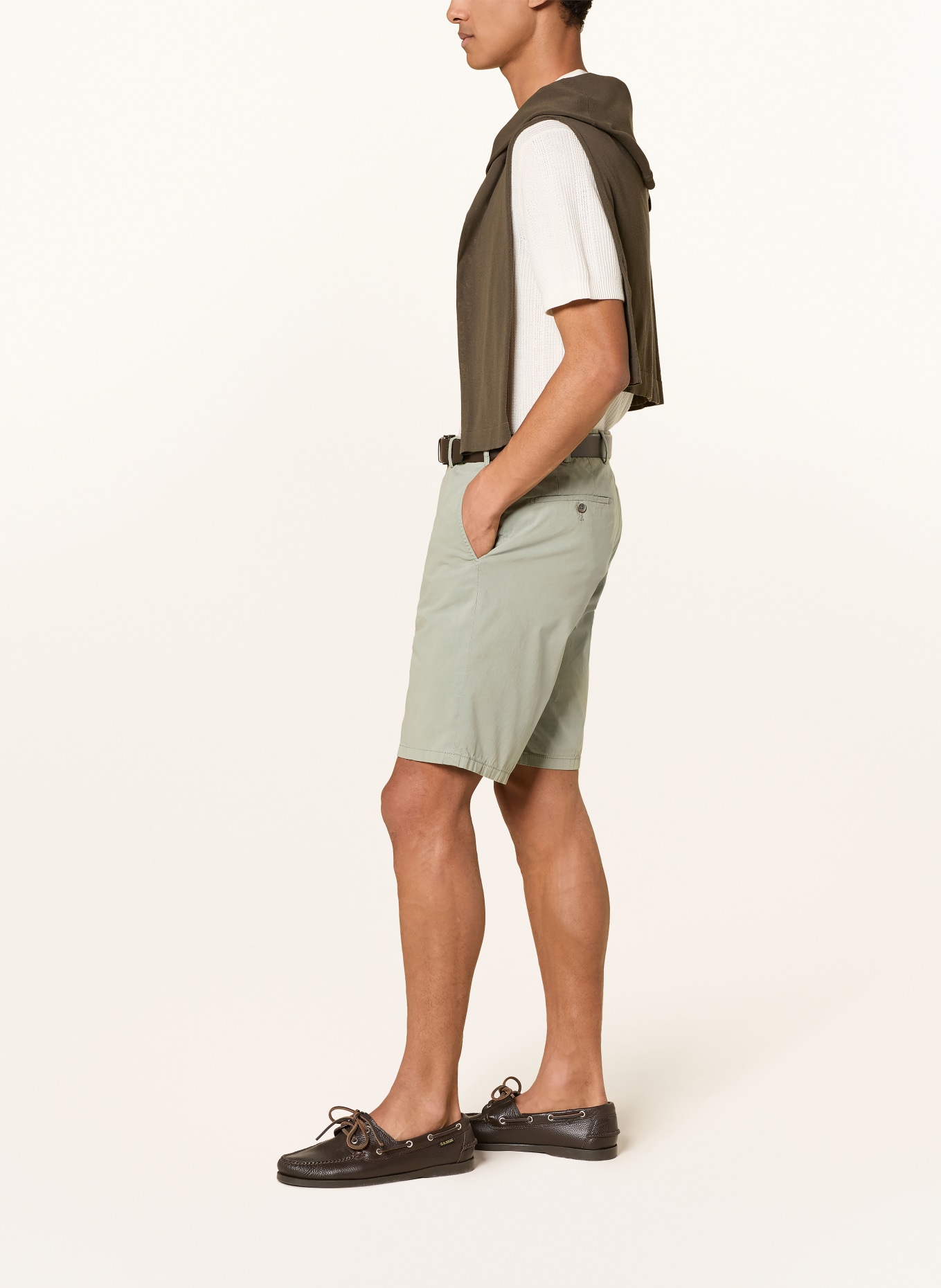 HILTL Short chino PARMINO: VERT CLAIR