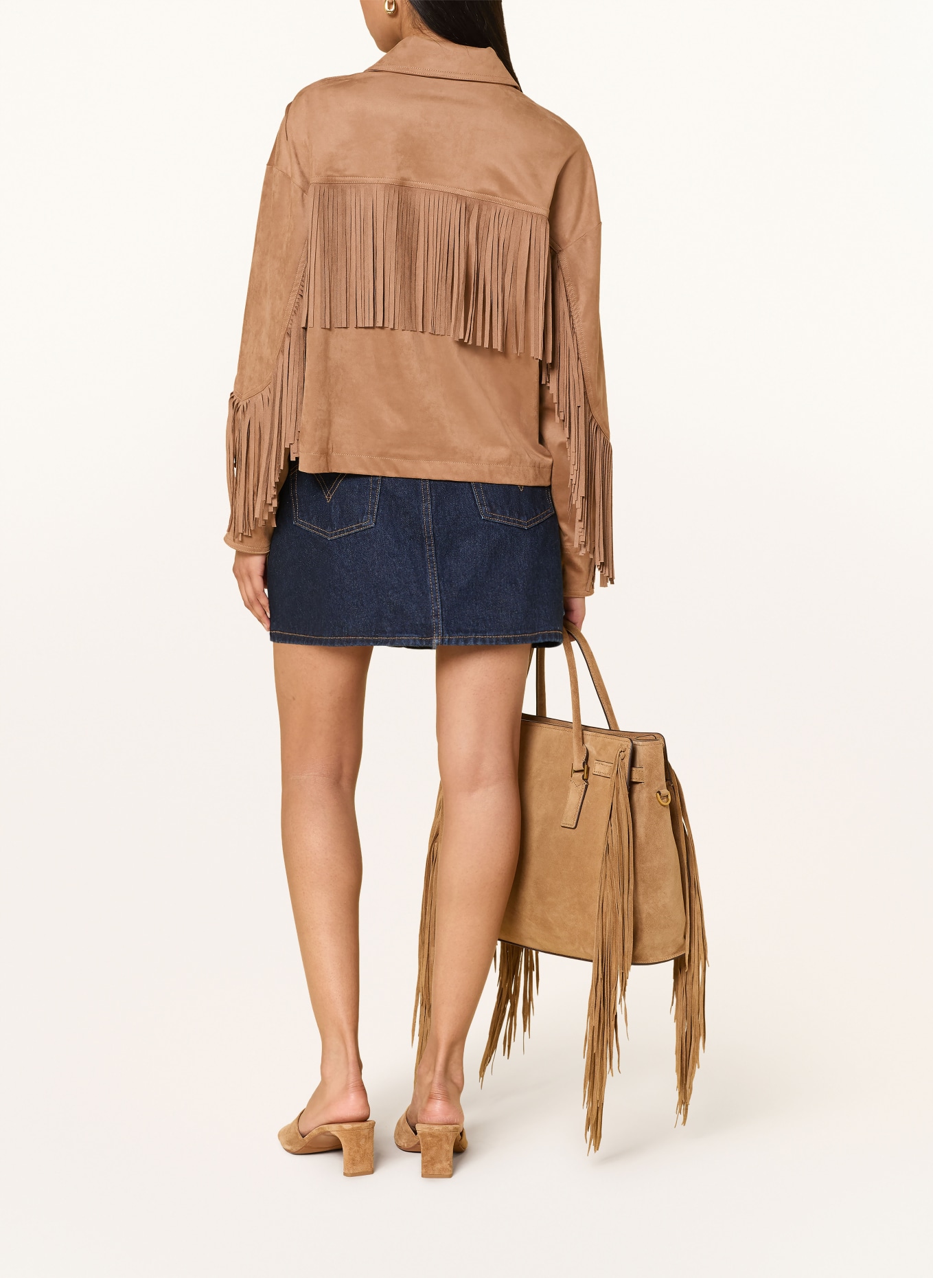 GUESS Jacke IBBY in Lederoptik: CAMEL