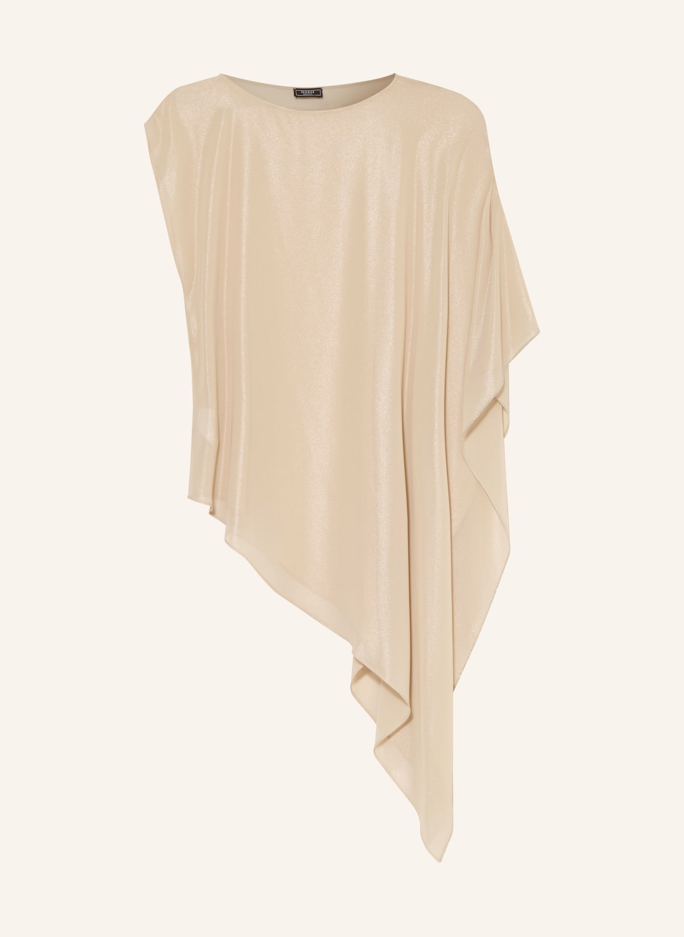 PESERICO Blusenshirt mit Schmucksteinen: BEIGE