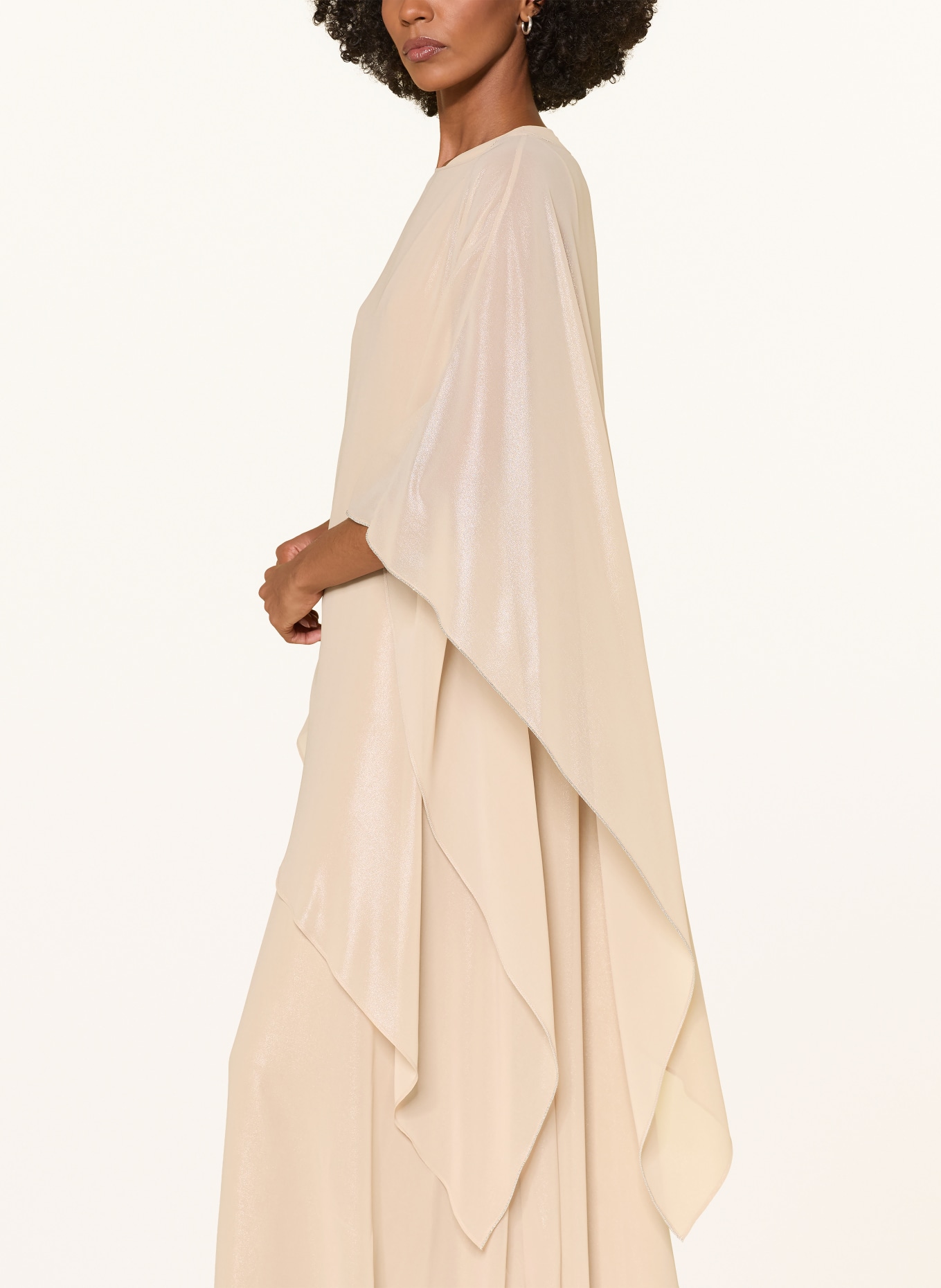 PESERICO Blusenshirt mit Schmucksteinen: BEIGE