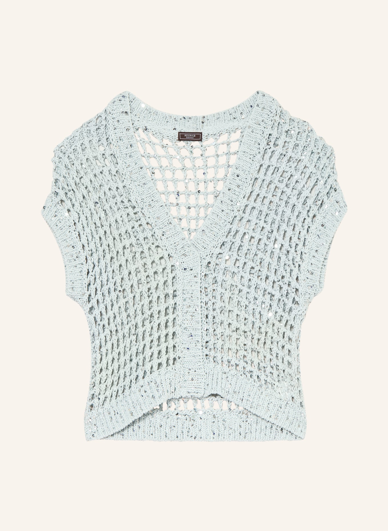 PESERICO Sequin cardigan: LIGHT BLUE