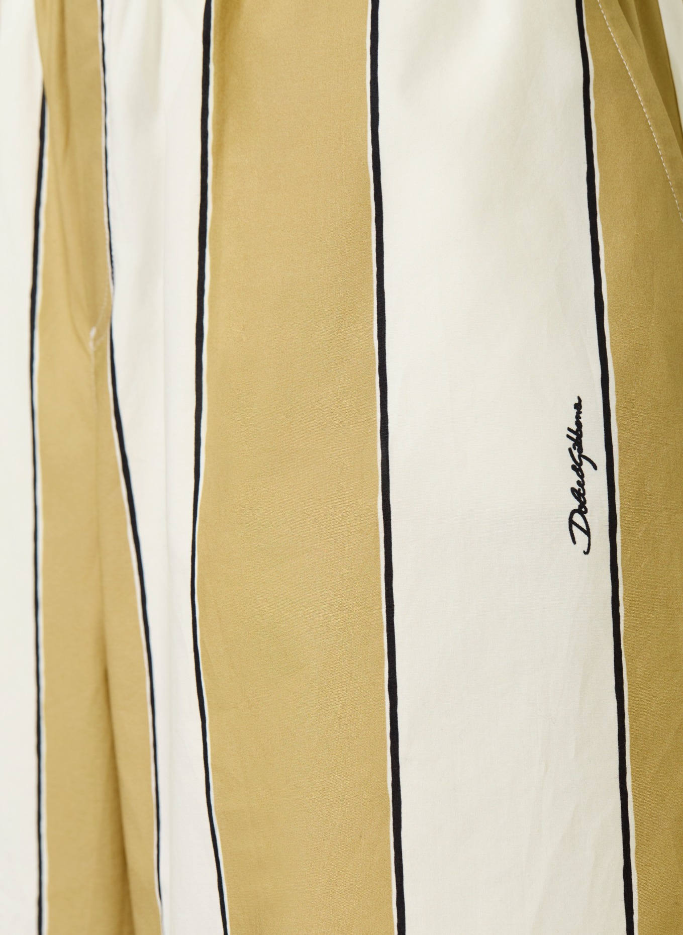 DOLCE & GABBANA Shorts: BEIGE / WHITE / BLACK