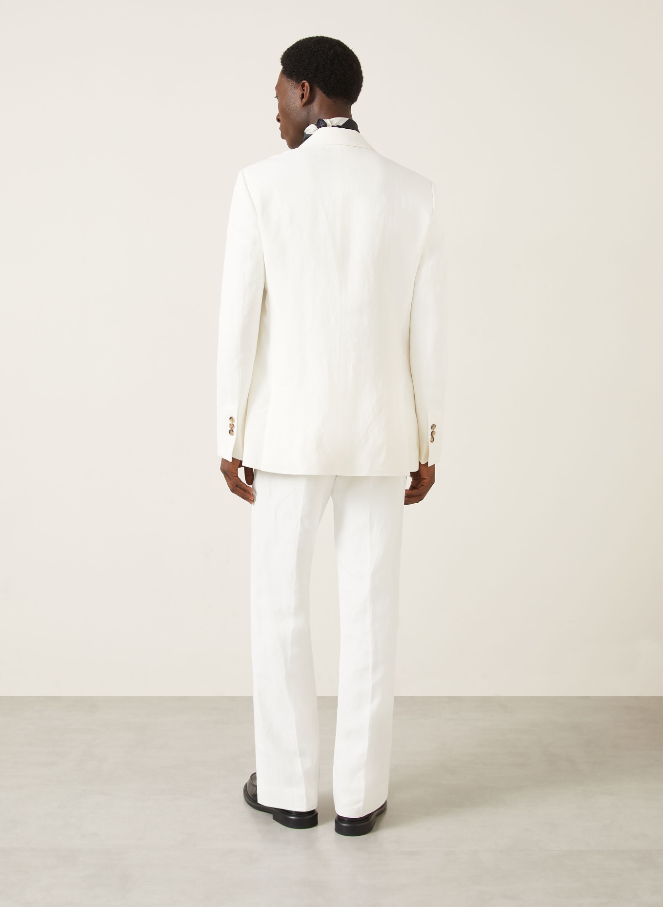 AMI PARIS Sakko Regular Fit mit Leinen: CREME