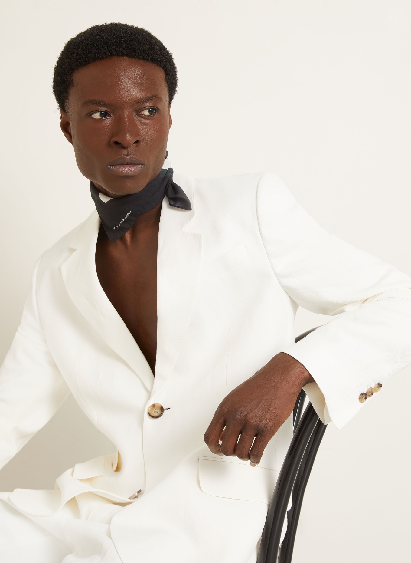 AMI PARIS Sakko Regular Fit mit Leinen: CREME