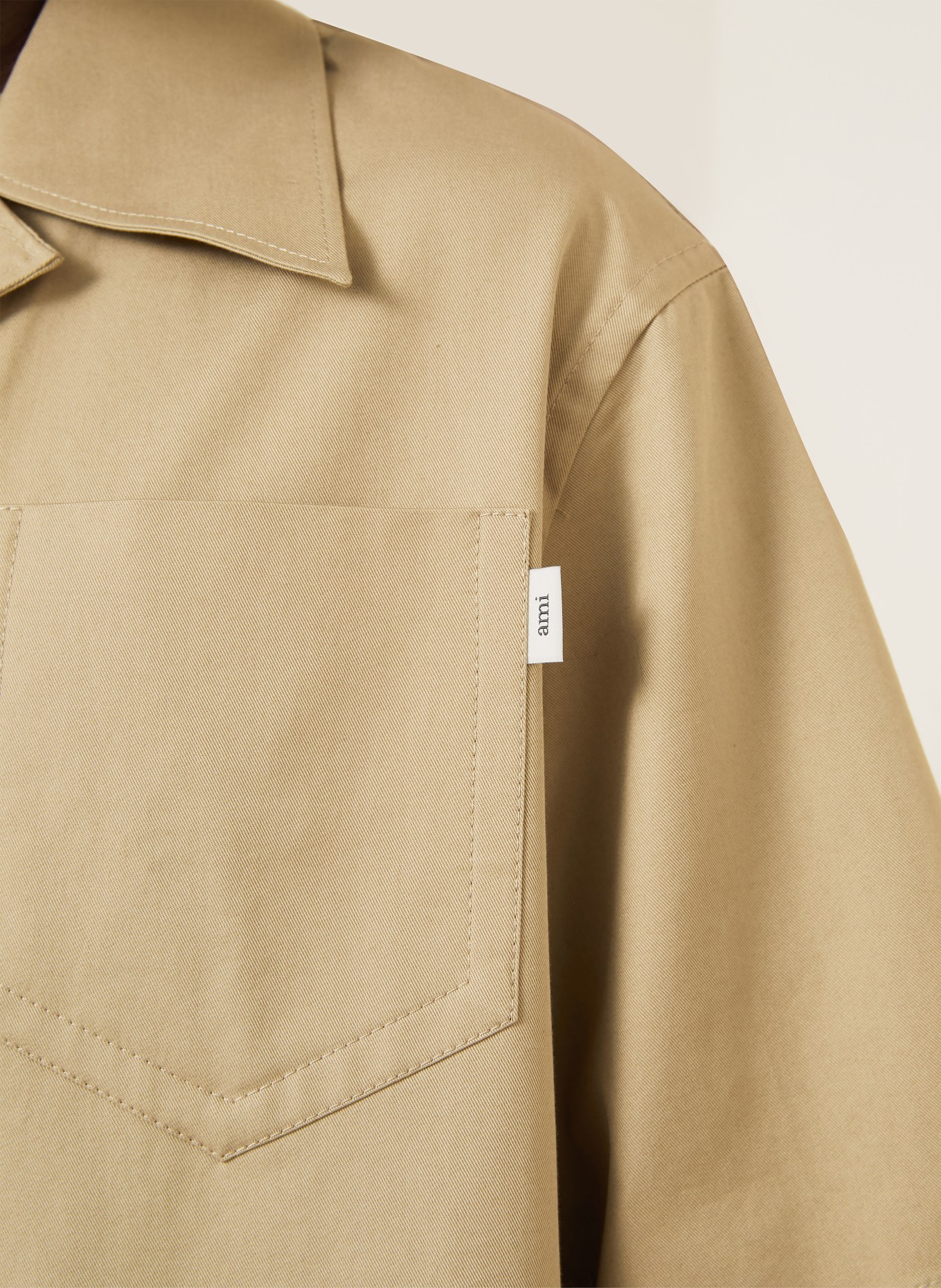 AMI PARIS Resorthemd Loose Fit: BEIGE