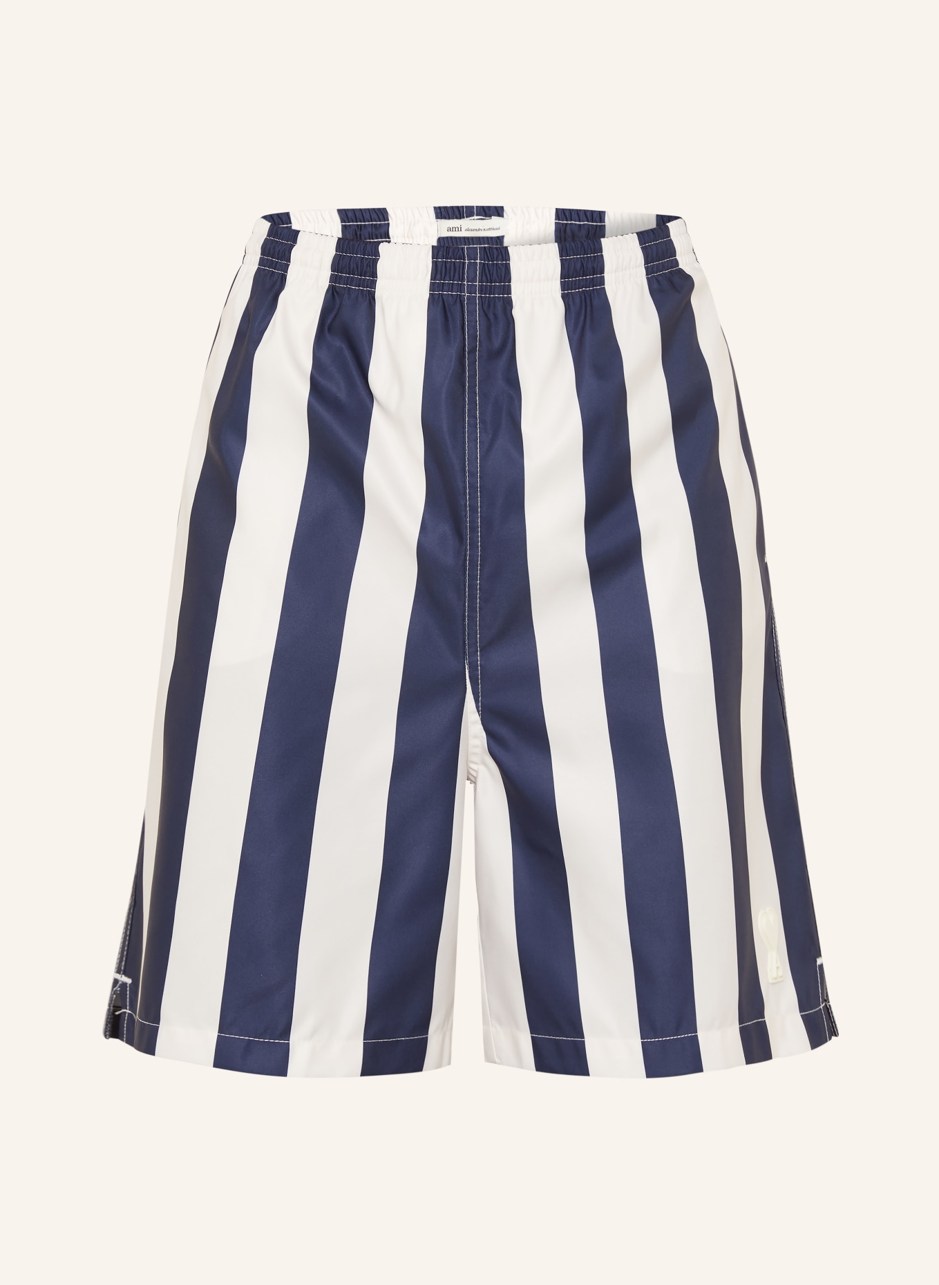AMI PARIS Swim shorts: WHITE / BLUE