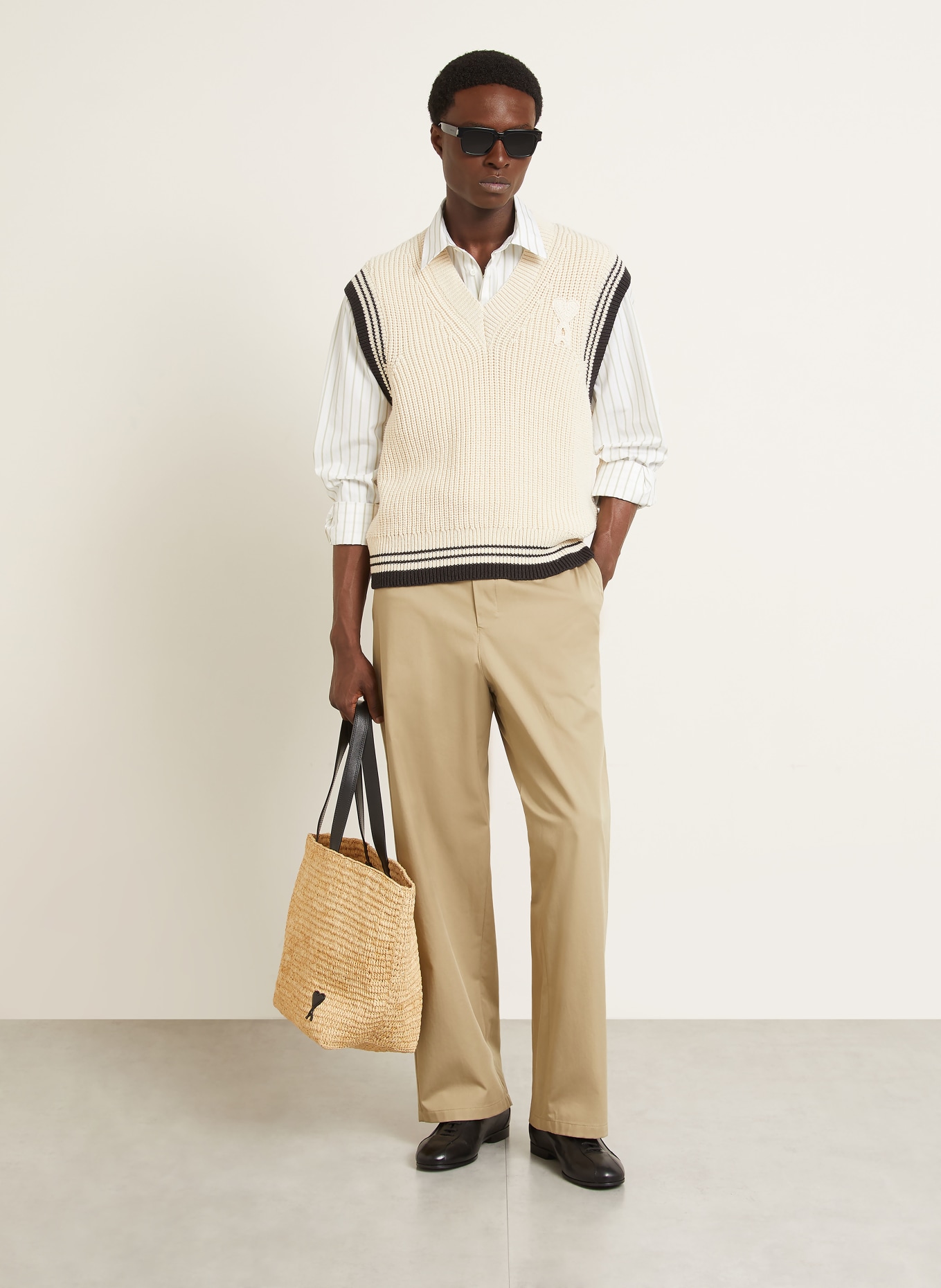 AMI PARIS Hose im Jogging-Stil Regular Fit: BEIGE