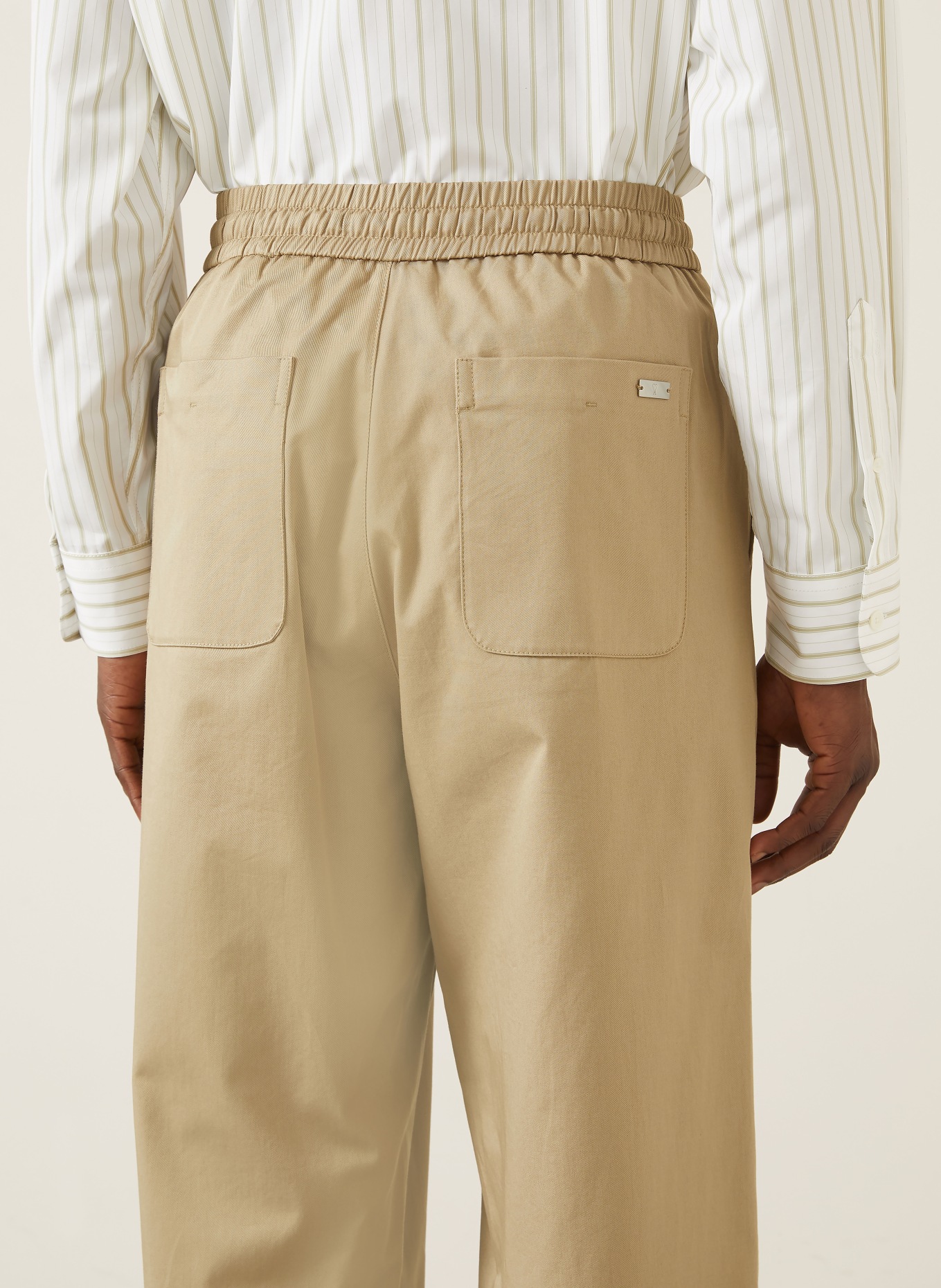 AMI PARIS Hose im Jogging-Stil Regular Fit: BEIGE