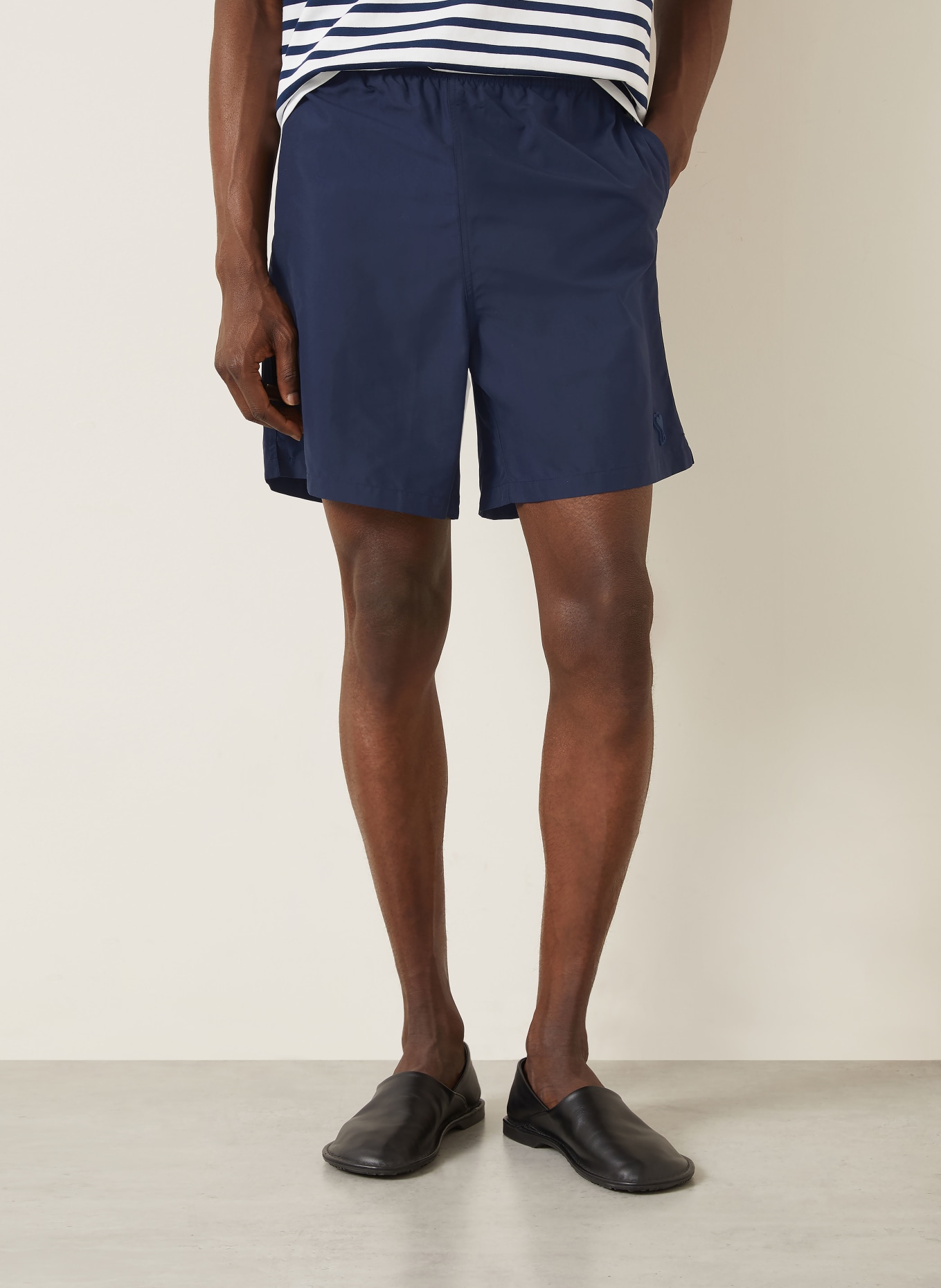 AMI PARIS Swim shorts: DARK BLUE