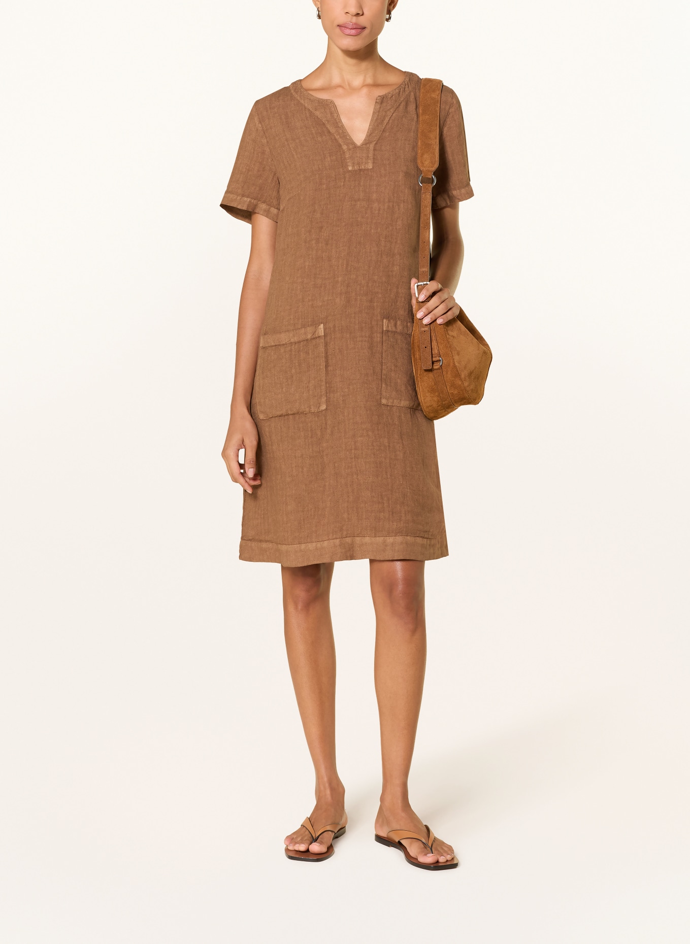 oui Leinenkleid: BRAUN