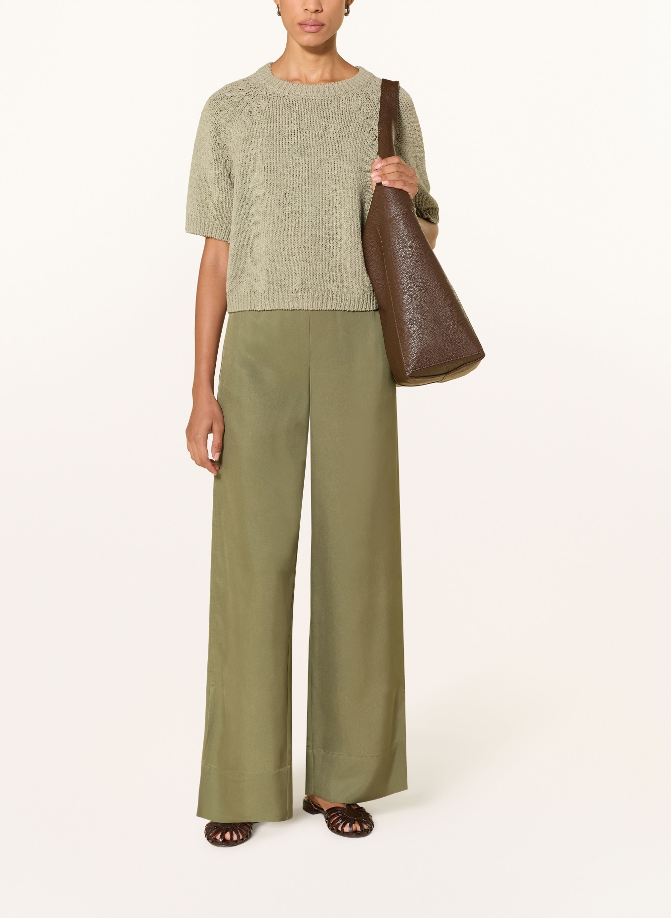 oui Svetr s 3/4 rukávy: ZELENÁ