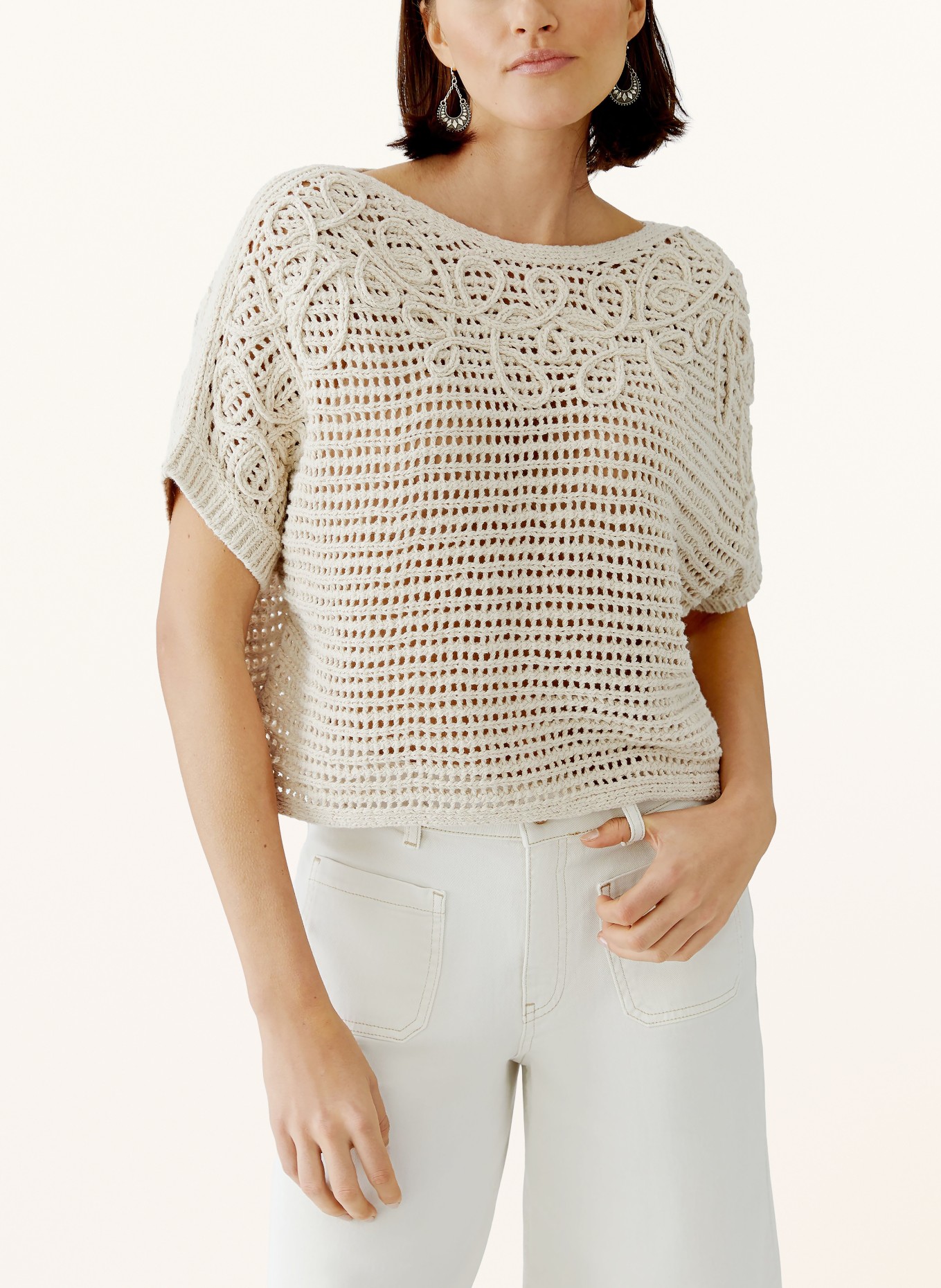 oui Pull en maille: MARRON CLAIR