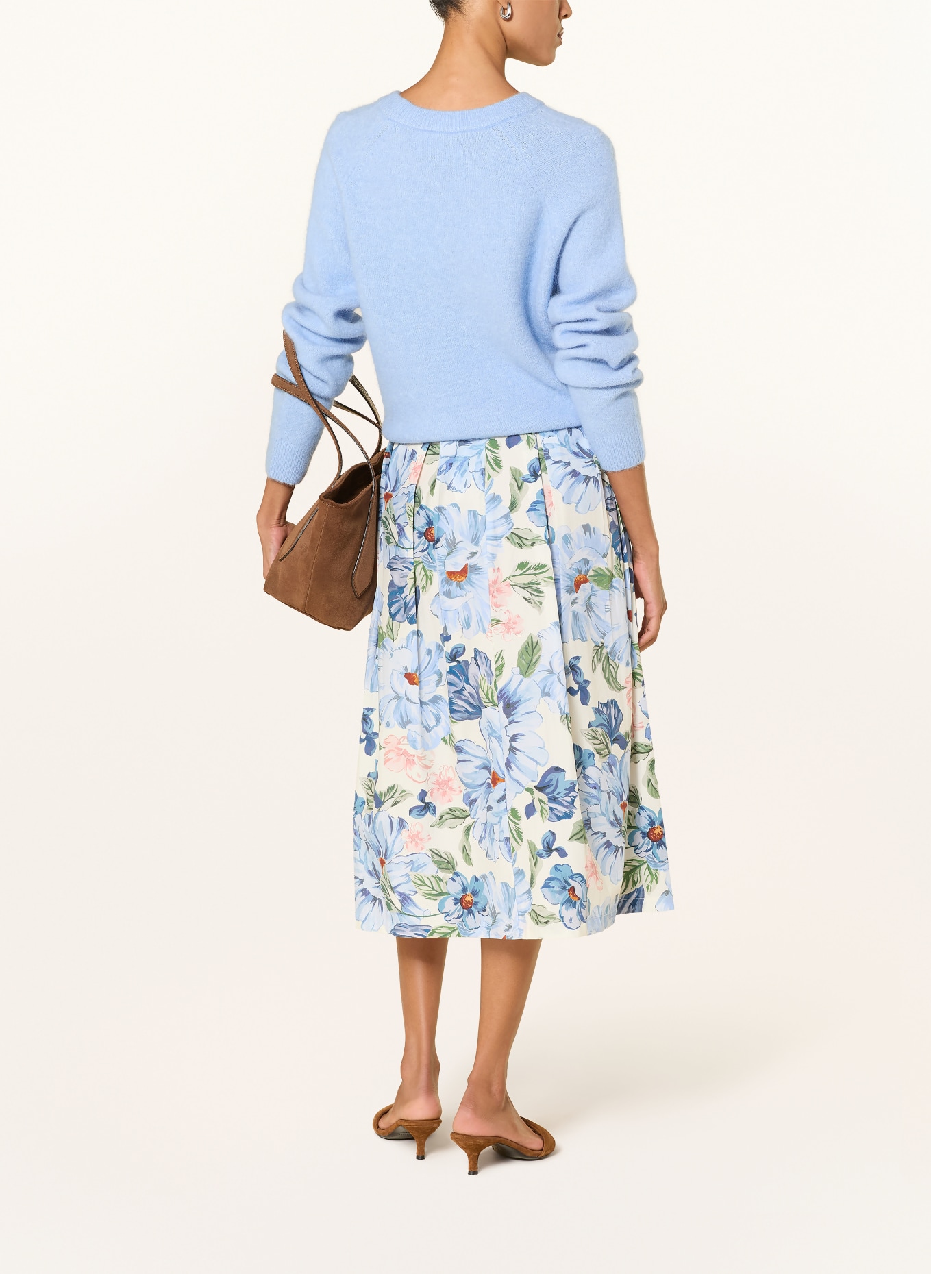 oui Spódnica: JASNONIEBIESKI / ECRU / ZIELONY