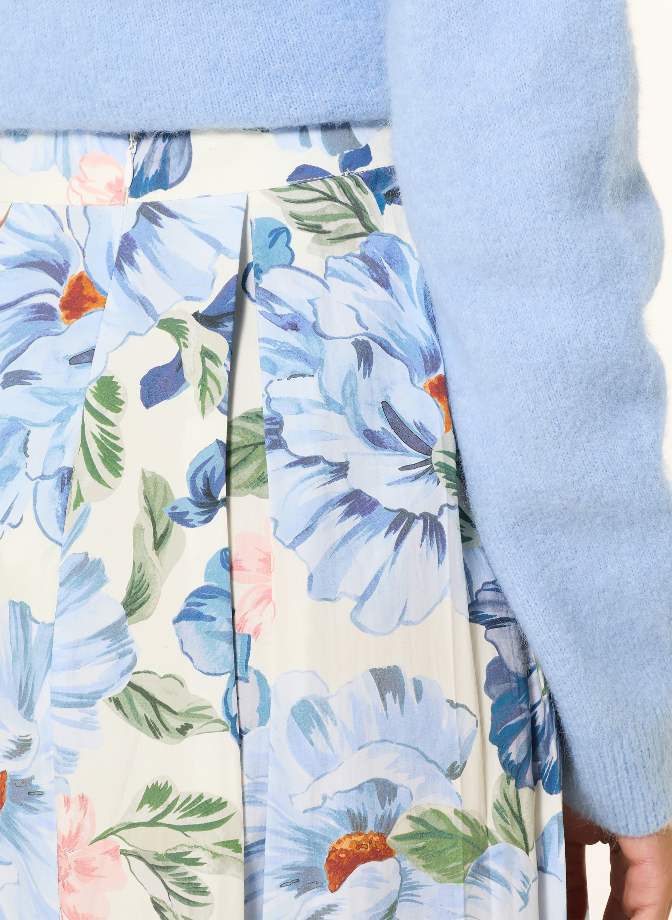 oui Spódnica: JASNONIEBIESKI / ECRU / ZIELONY