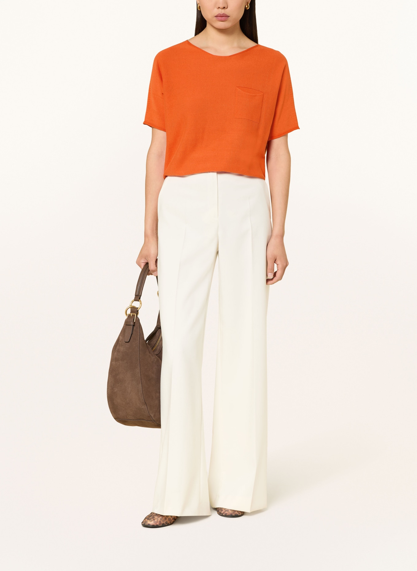 oui Knit shirt: ORANGE