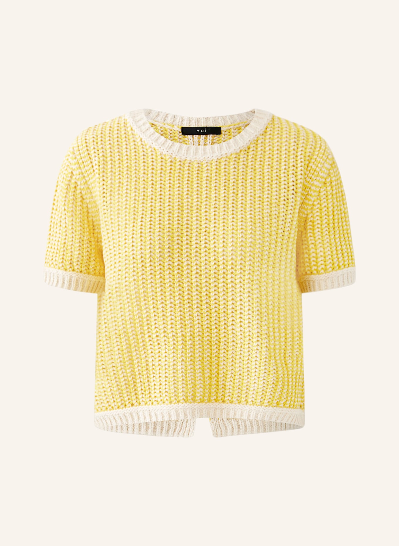 oui Strickshirt: GELB / CREME