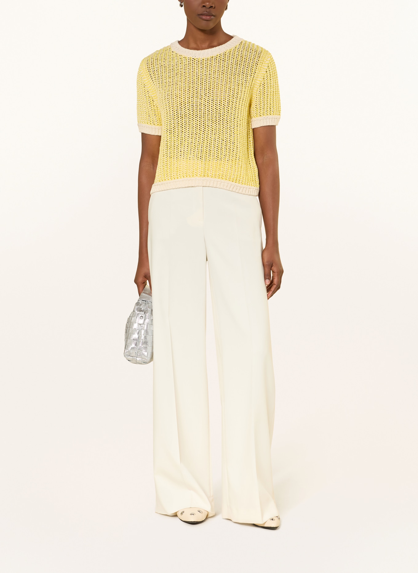 oui Strickshirt: GELB / CREME