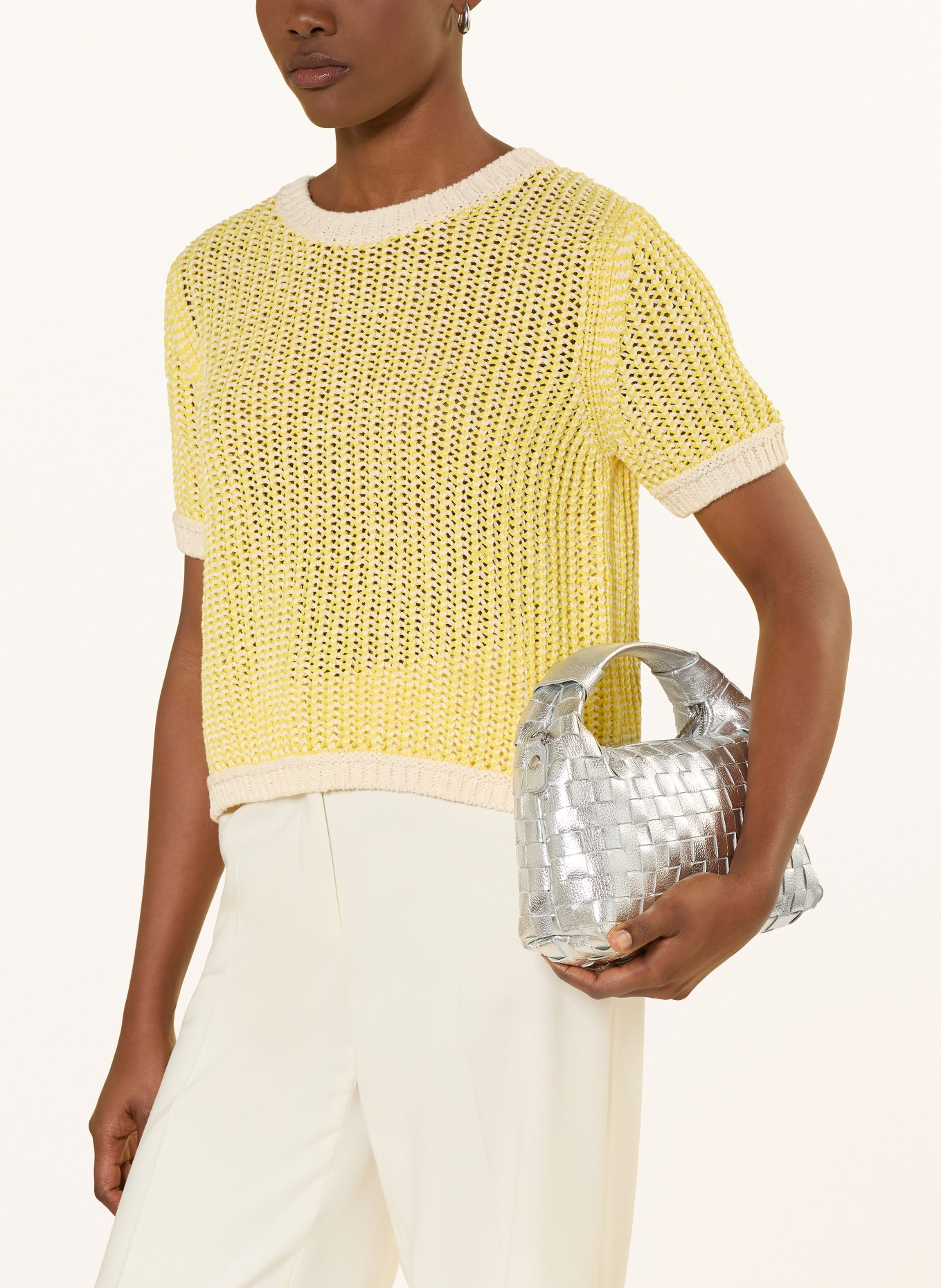 oui Strickshirt: GELB / CREME