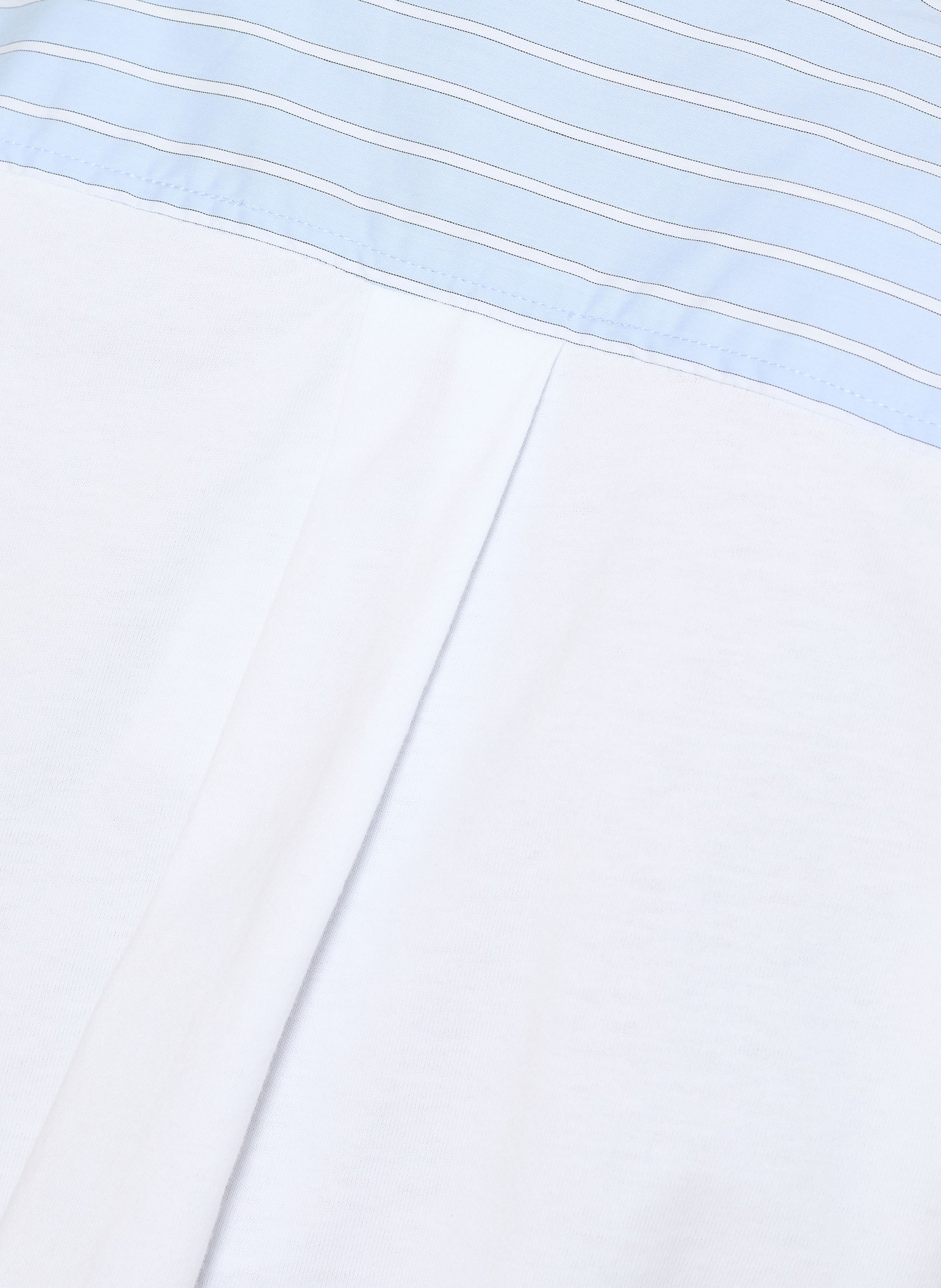 oui Hemdbluse im Materialmix: HELLBLAU / WEISS