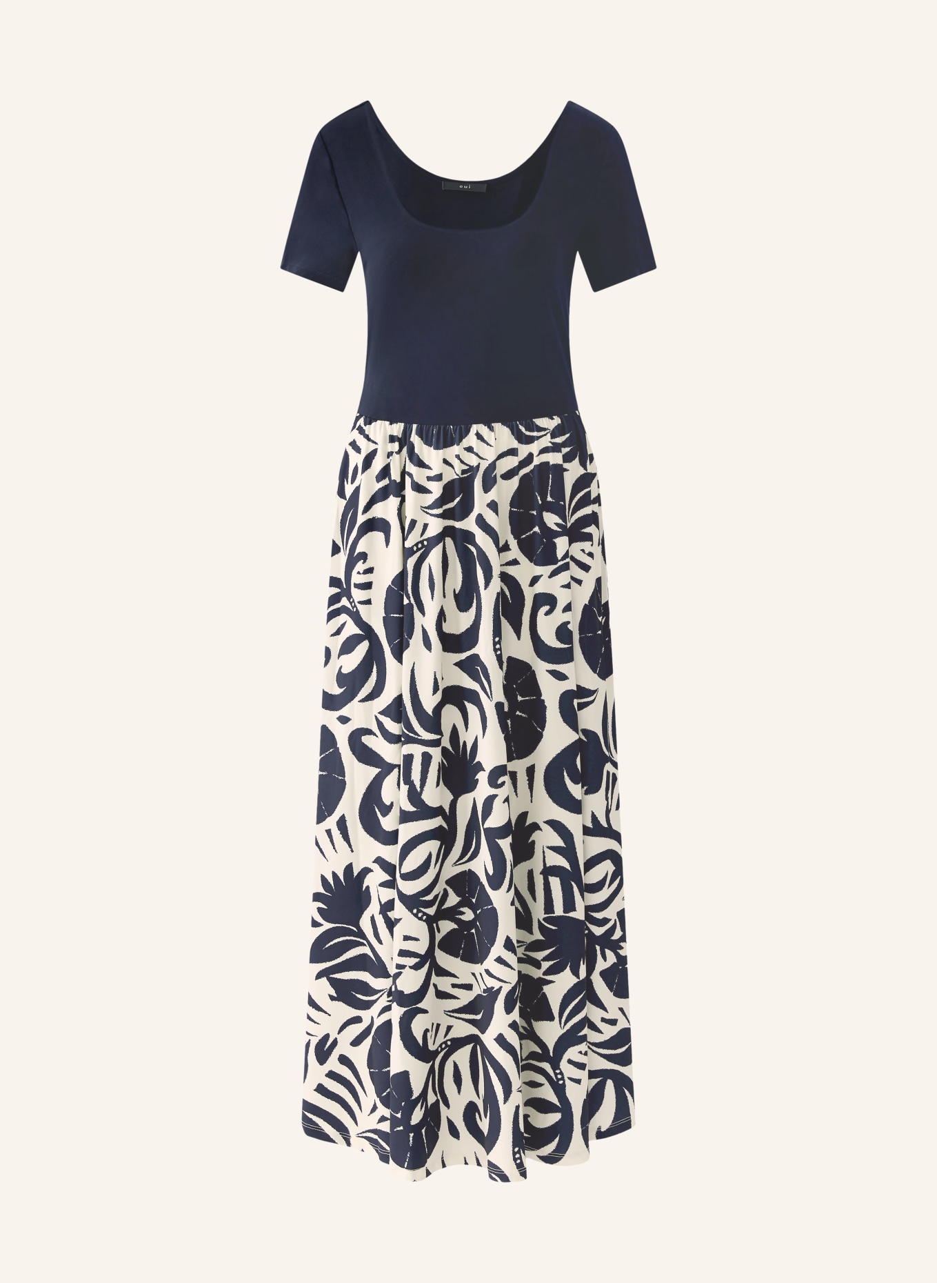 oui Sukienka: GRANATOWY / KREMOWY