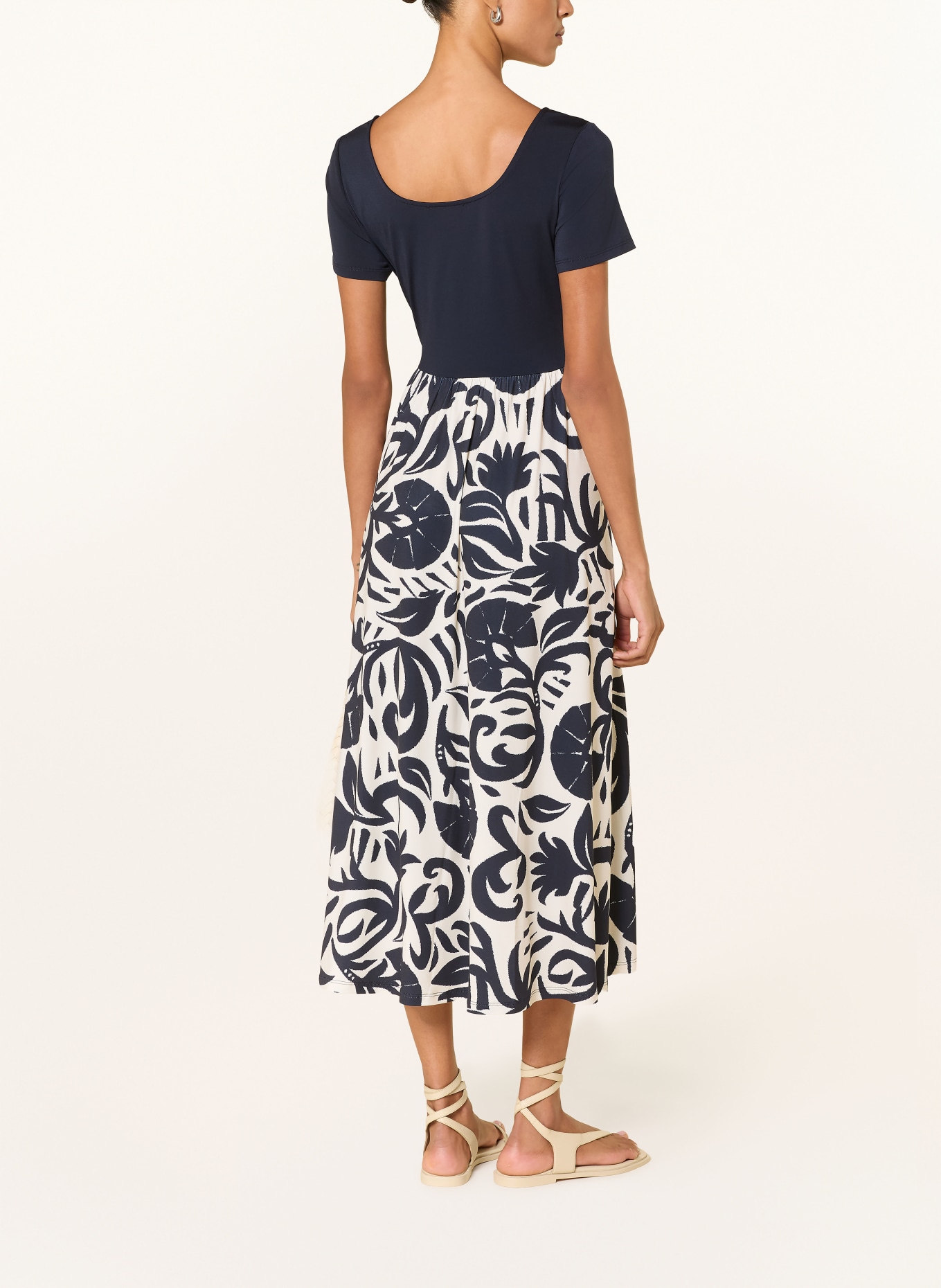 oui Sukienka: GRANATOWY / KREMOWY