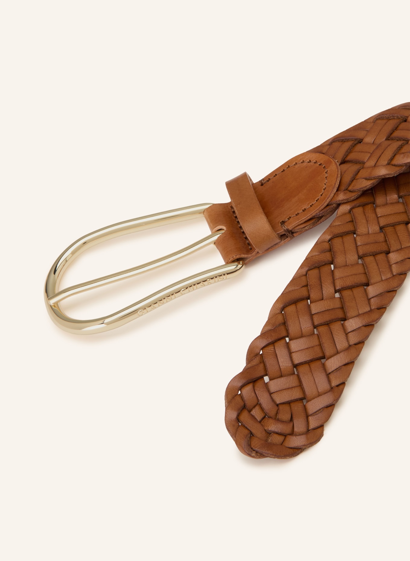 GIANNI CHIARINI Ledergürtel: BRAUN / GOLD