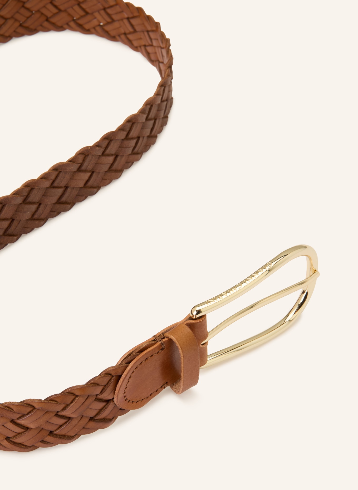 GIANNI CHIARINI Ledergürtel: BRAUN / GOLD