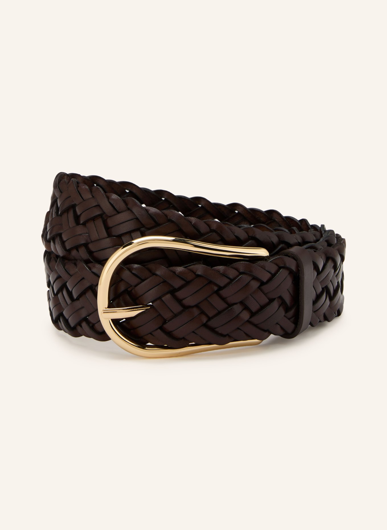 GIANNI CHIARINI Ledergürtel: DUNKELBRAUN / GOLD