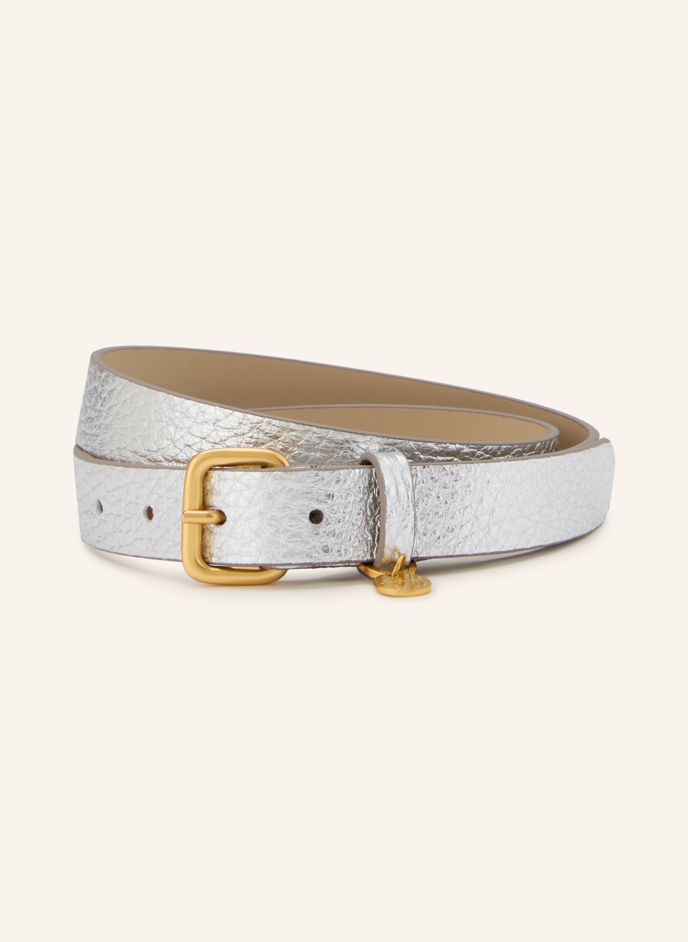 GIANNI CHIARINI ceinture en cuir: ARGENT / OR