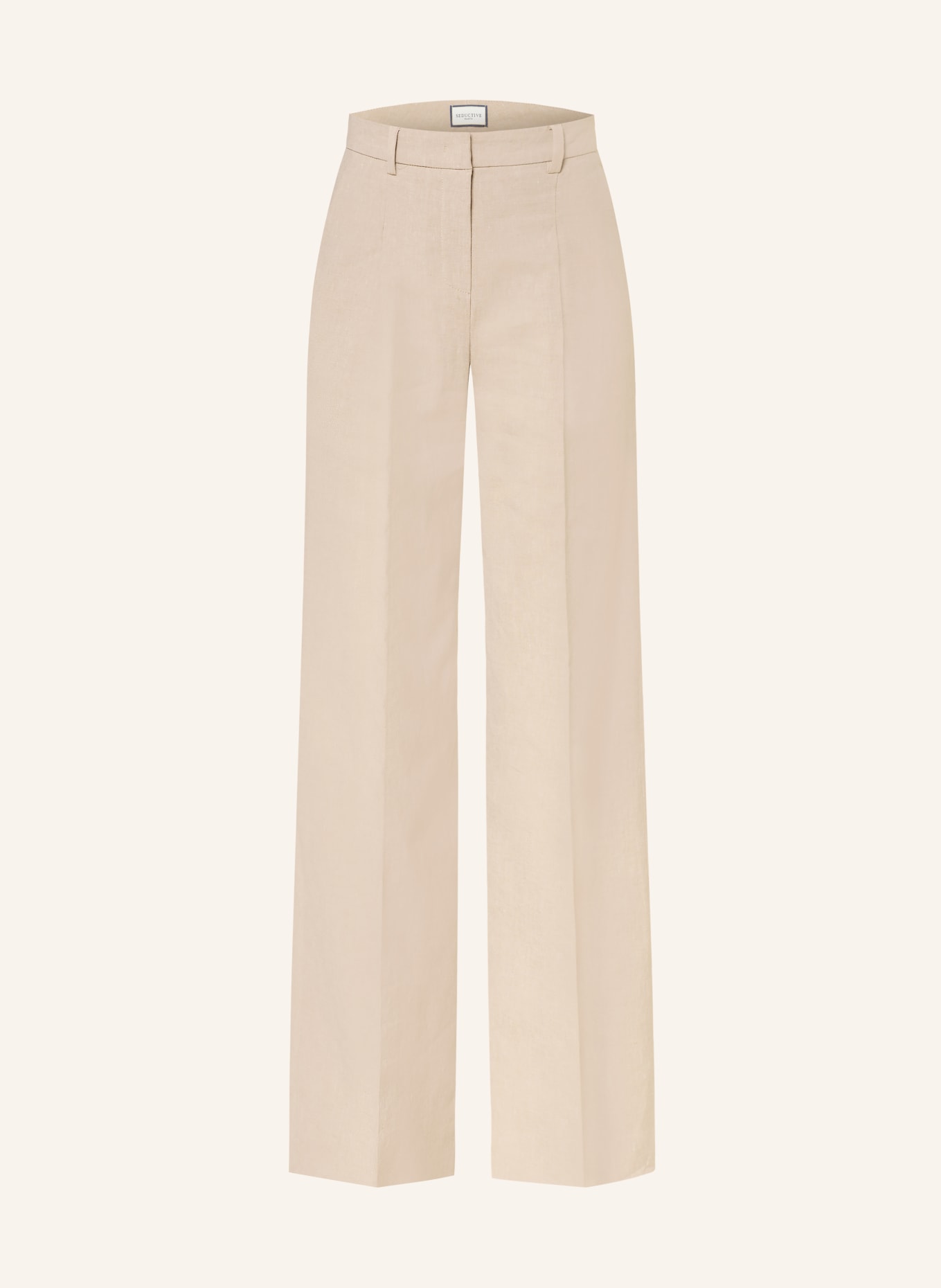 SEDUCTIVE Marlenehose CHRISSY mit Leinen: HELLBRAUN