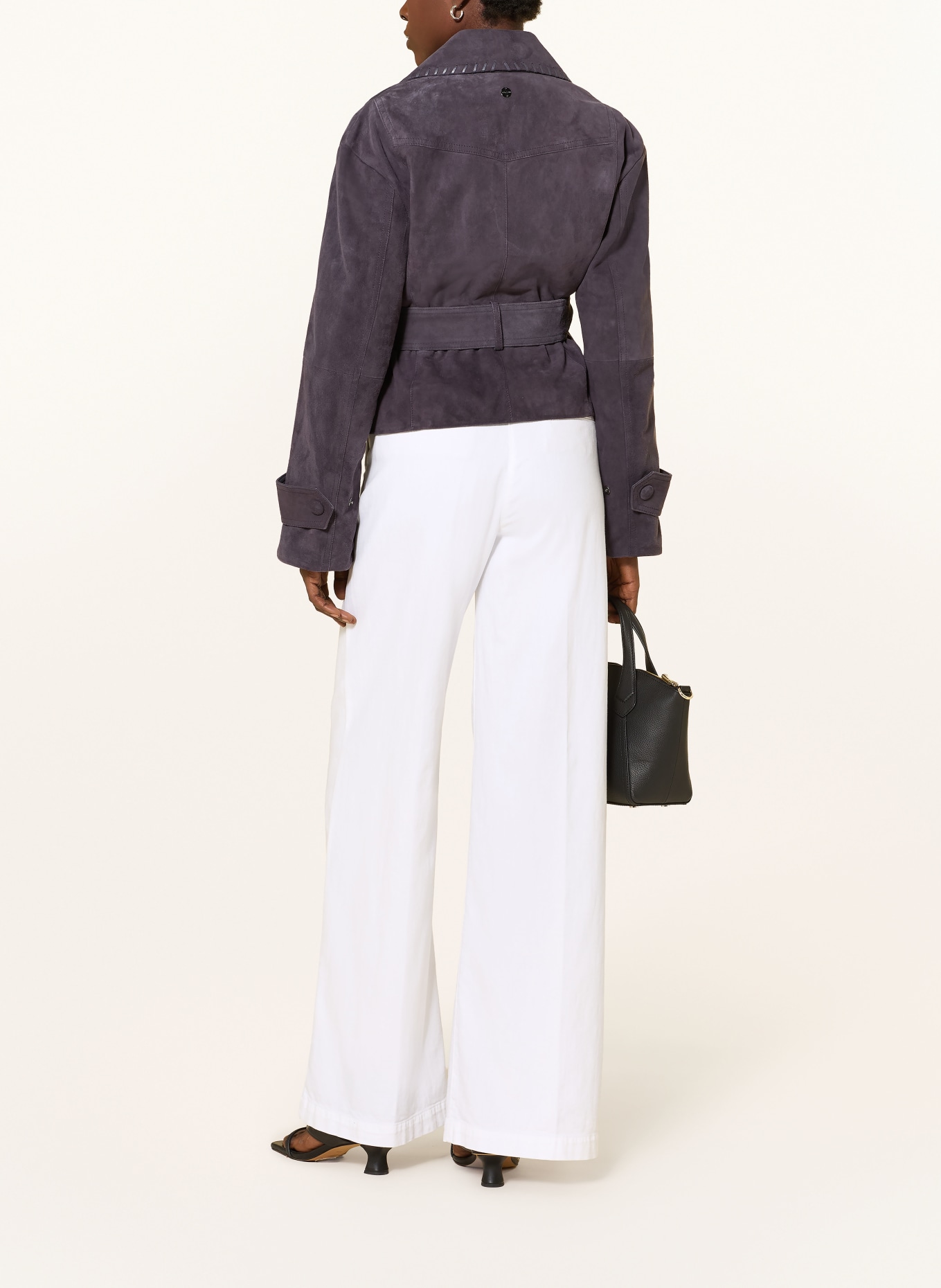 SEDUCTIVE Spodnie z materiału marle SHILOH: 110 WEISS