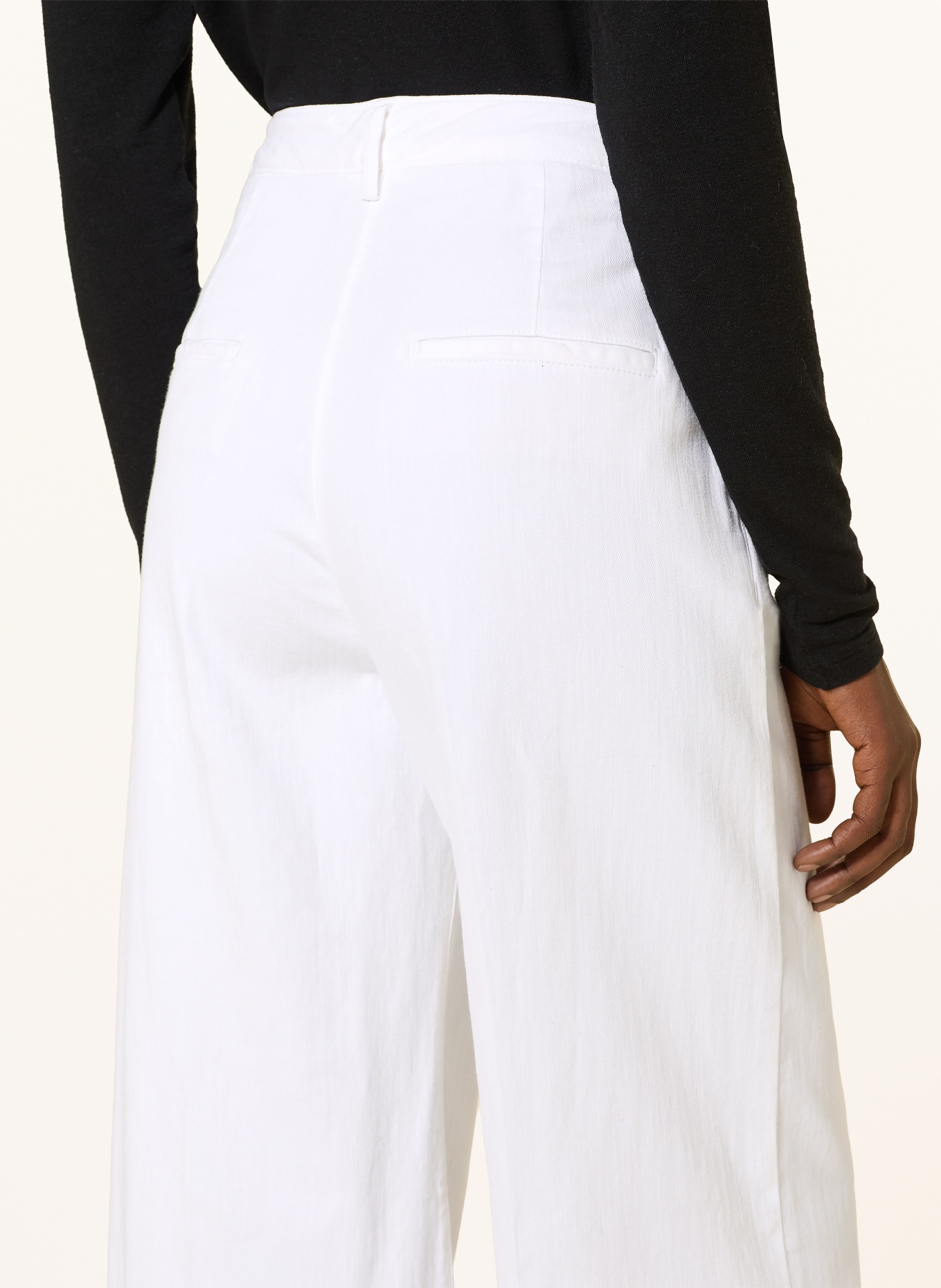 SEDUCTIVE Spodnie z materiału marle SHILOH: 110 WEISS