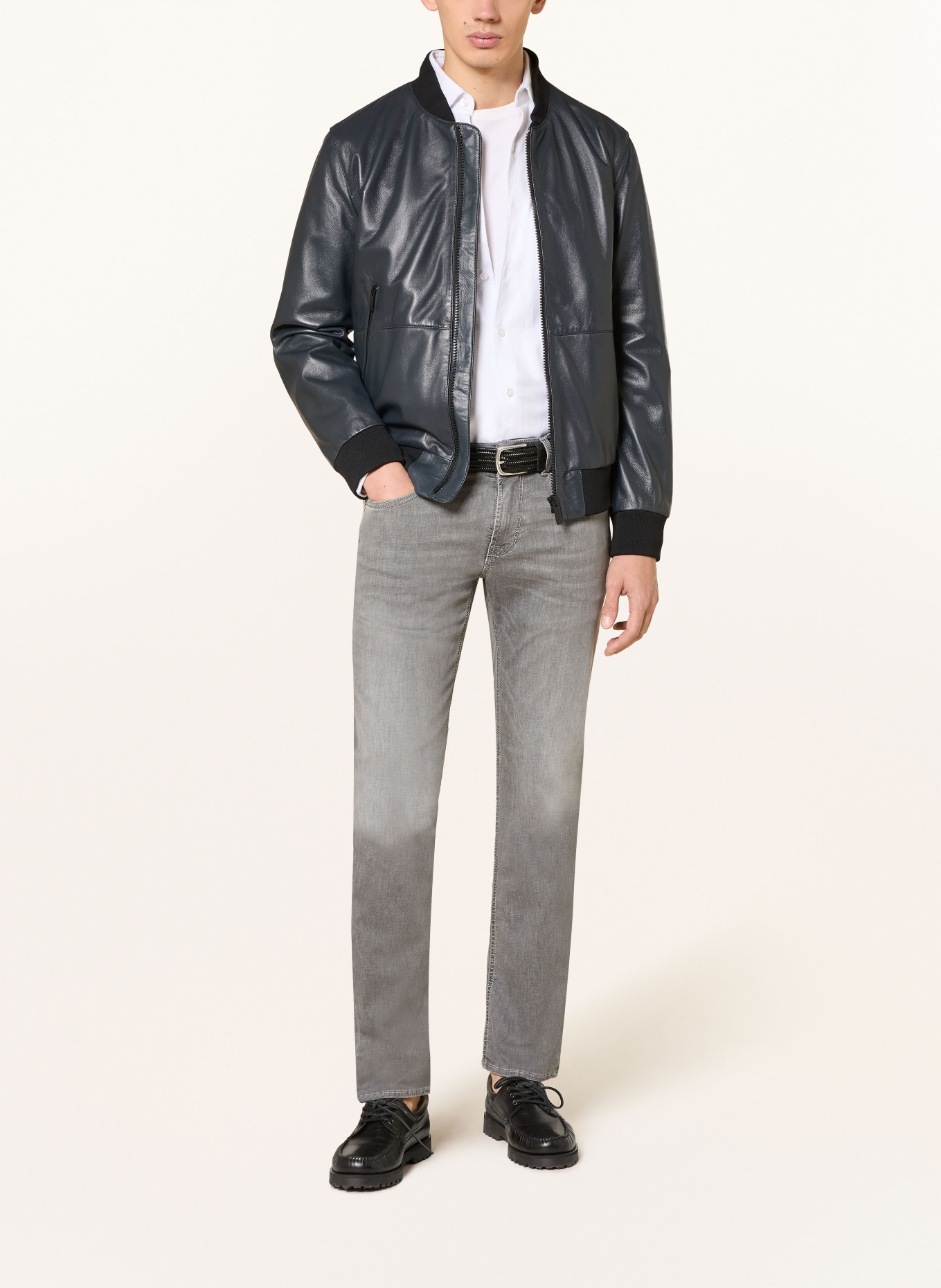 BALDESSARINI Jeans Regular Fit: 9846 light grey used mustache