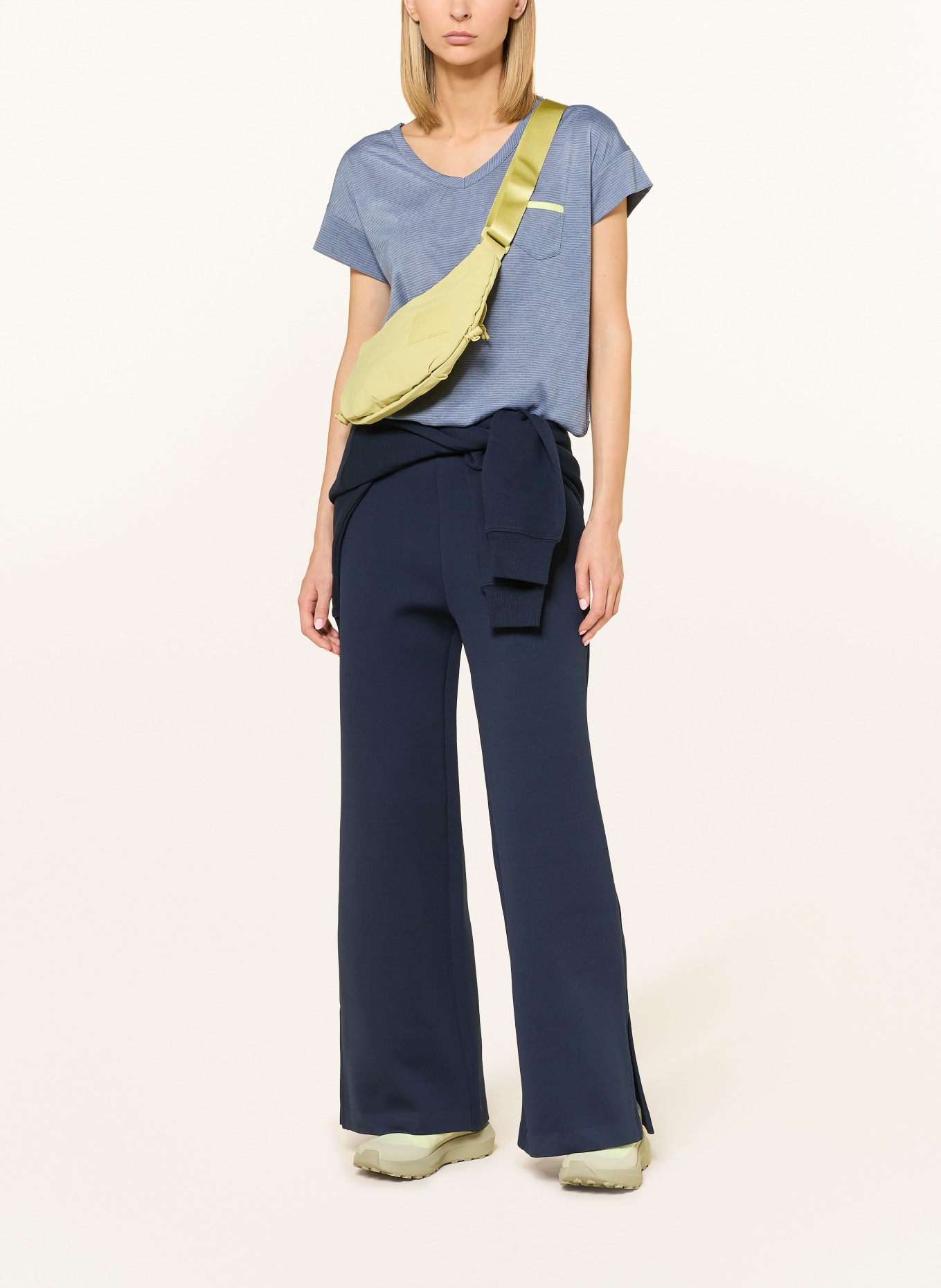 me°ru' T-Shirt RUNDU WB: BLUE / NEON YELLOW