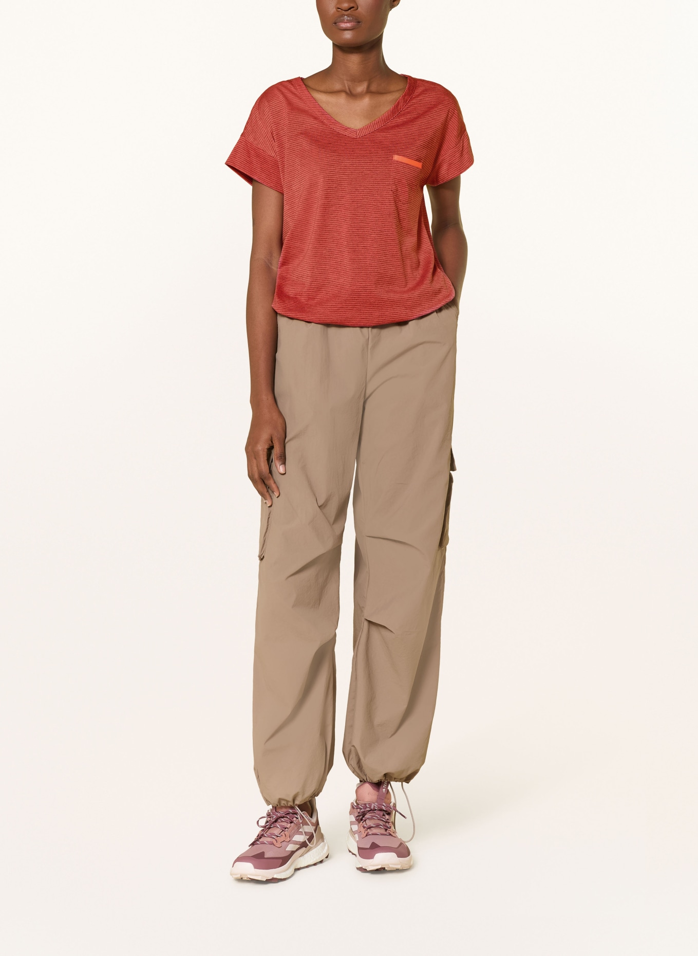 me°ru' T-Shirt RUNDU WB: RED / LIGHT RED