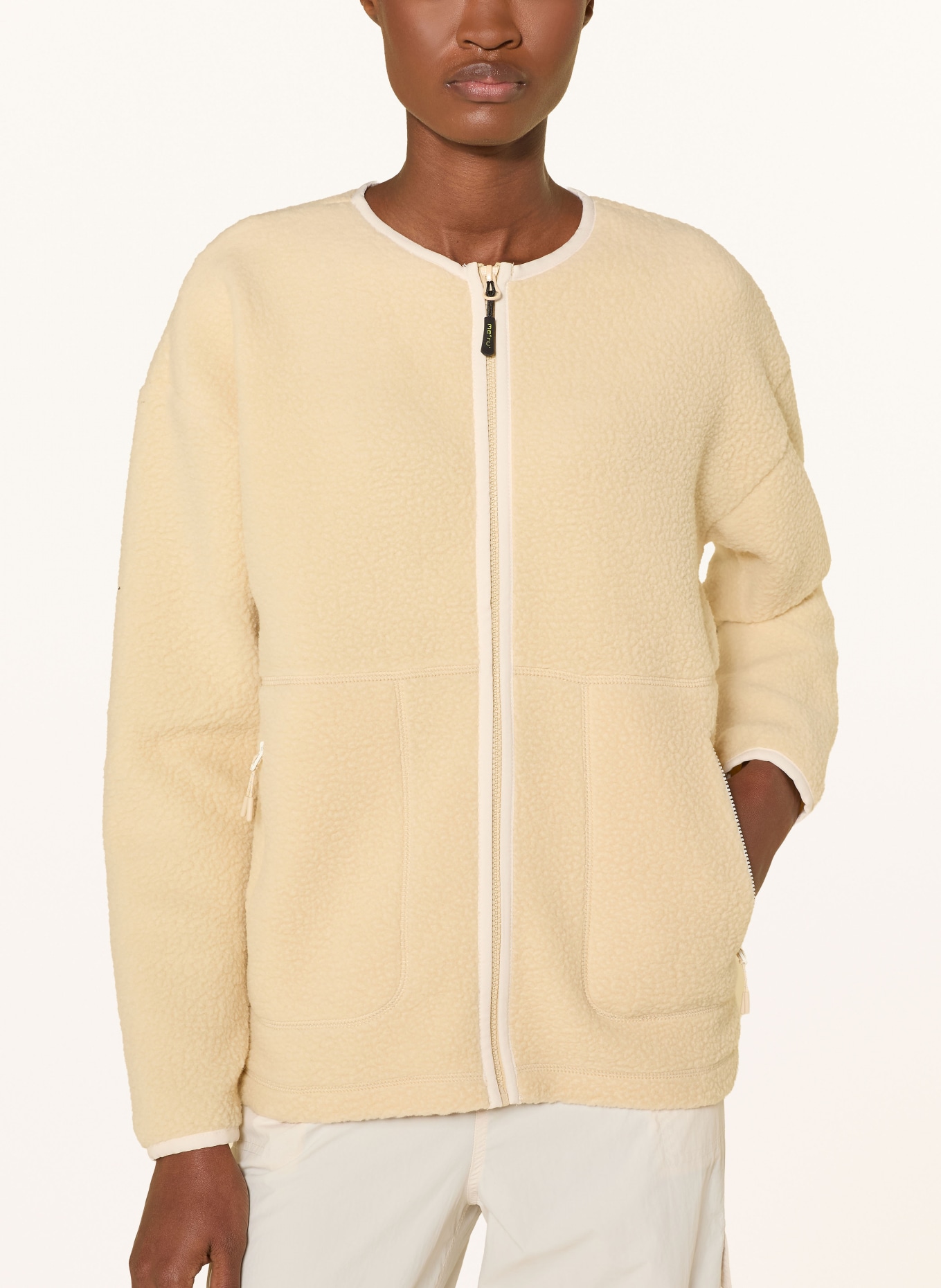 me°ru' Strick-Fleecejacke BOBIGNY: BEIGE