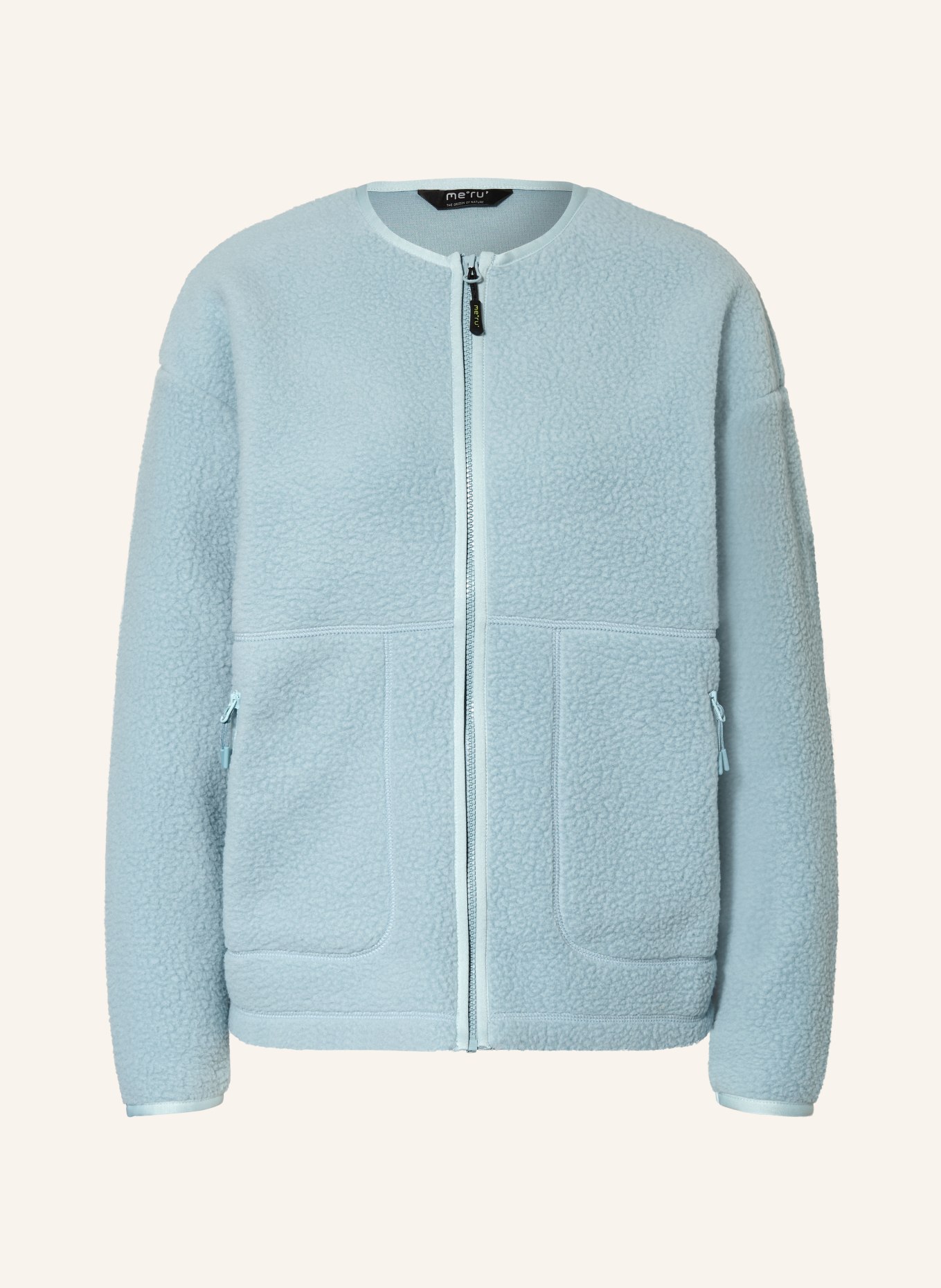 me°ru' Strick-Fleecejacke BOBIGNY: HELLBLAU