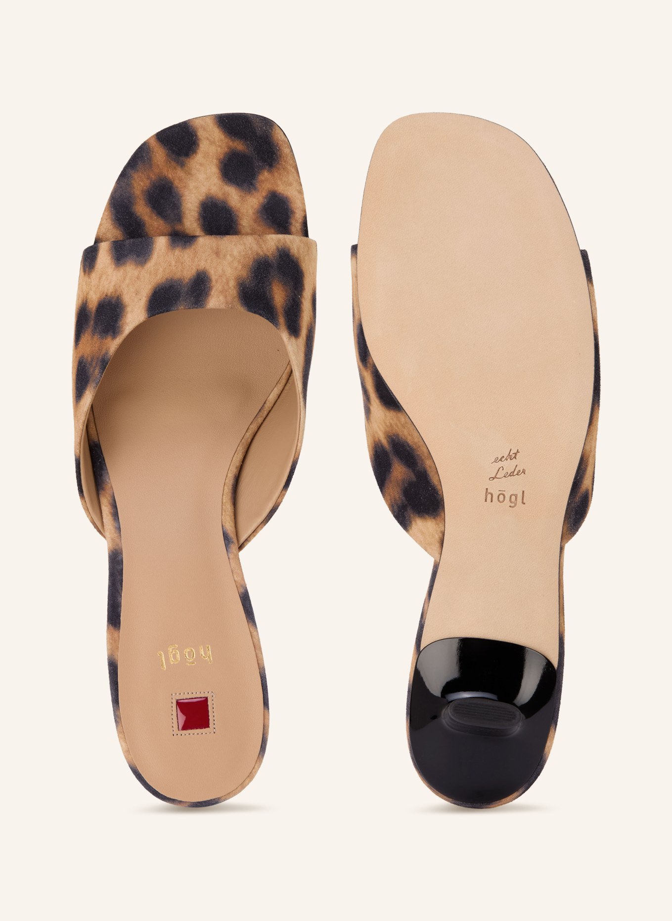 Högl Mules: BEIGE / LIGHT BROWN / BLACK