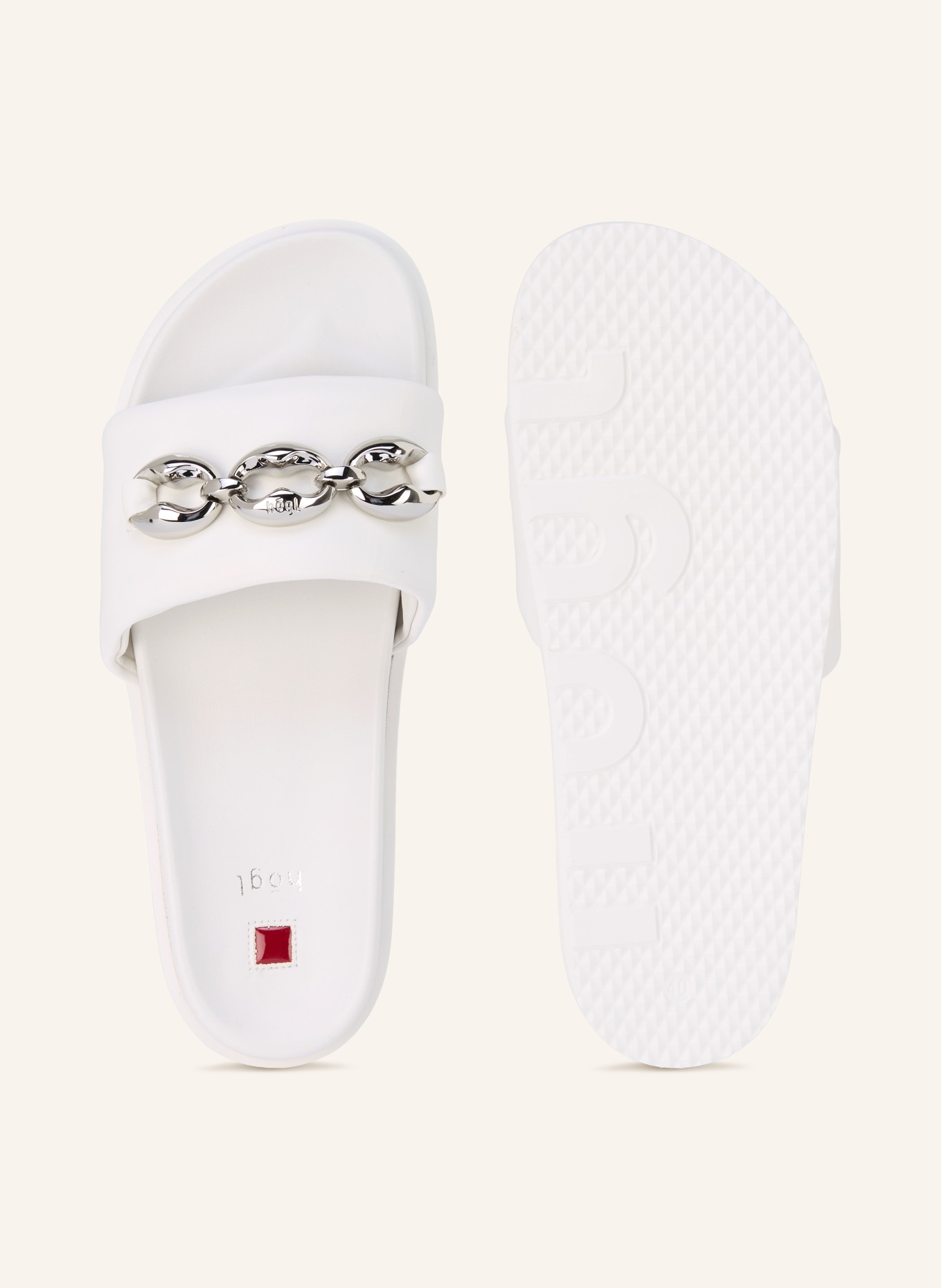 Högl Slippers: WHITE / SILVER