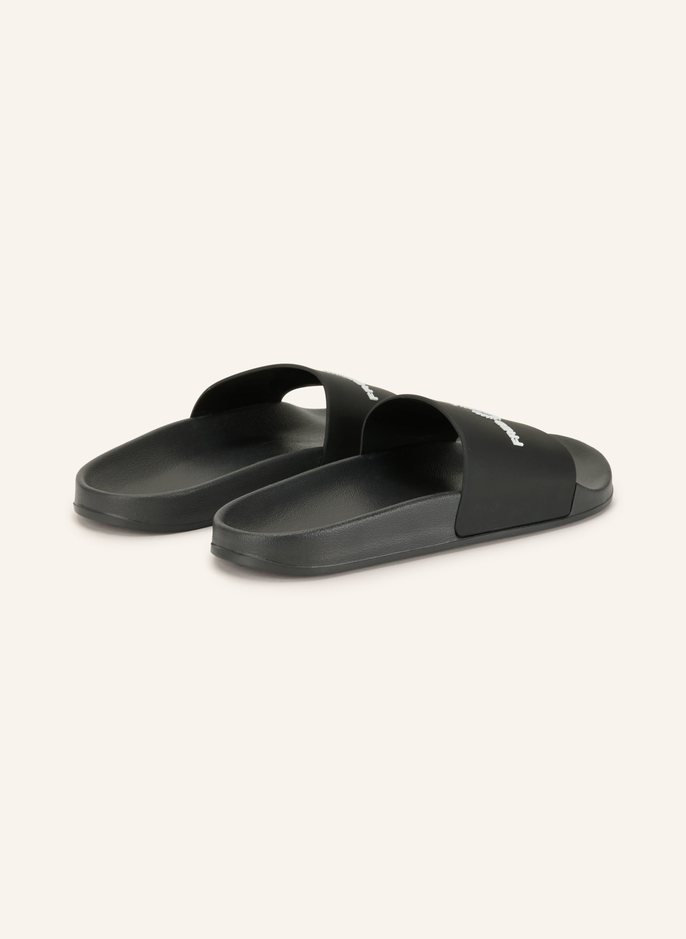 FRED PERRY Mules: BLACK / WHITE