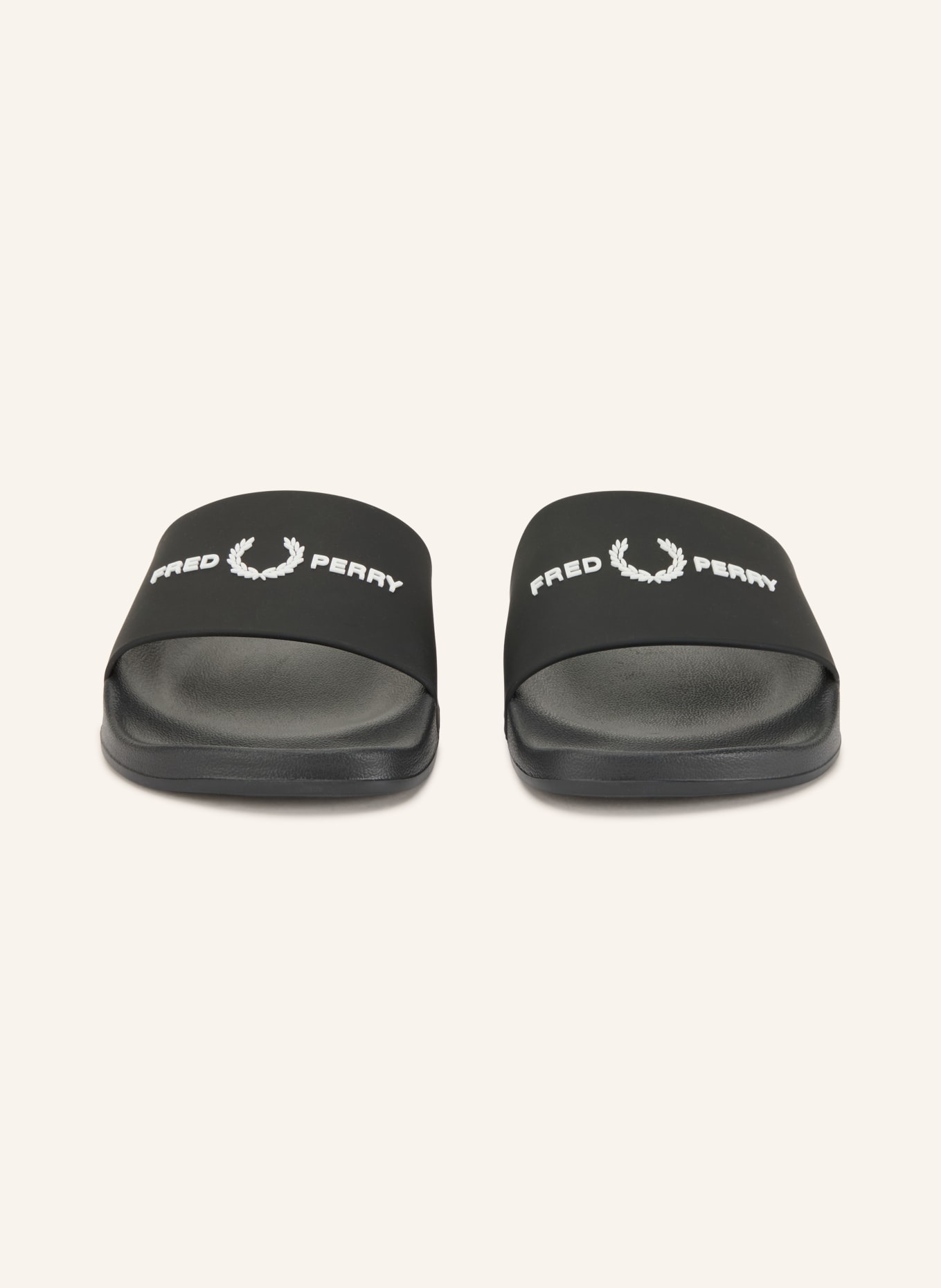FRED PERRY Mules: BLACK / WHITE